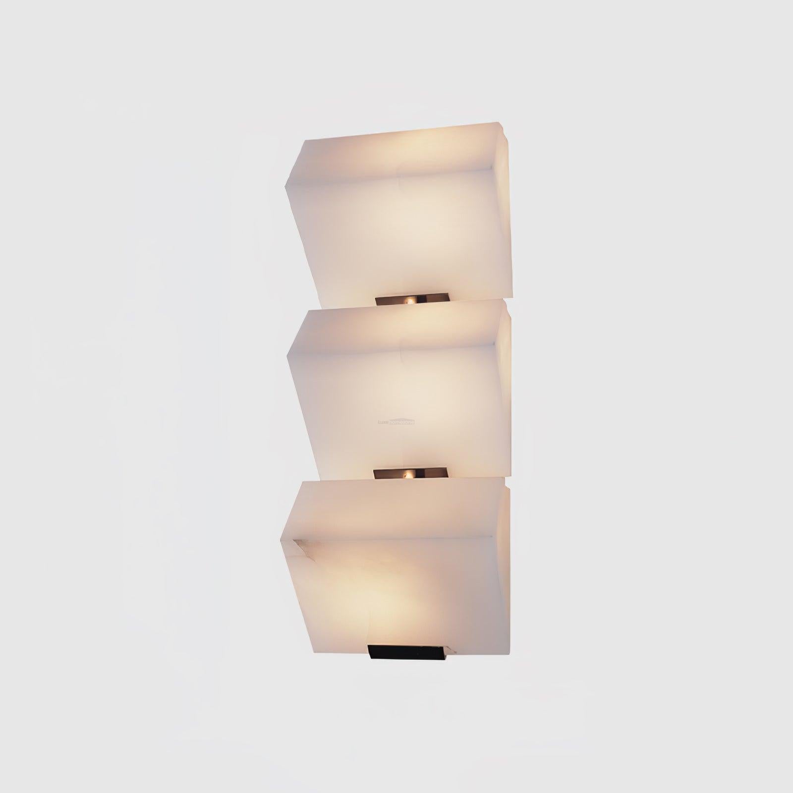Alabaster Staircase Wall Sconce - Alabaster, Alabaster Wall Lamp-1-Luxehomezone