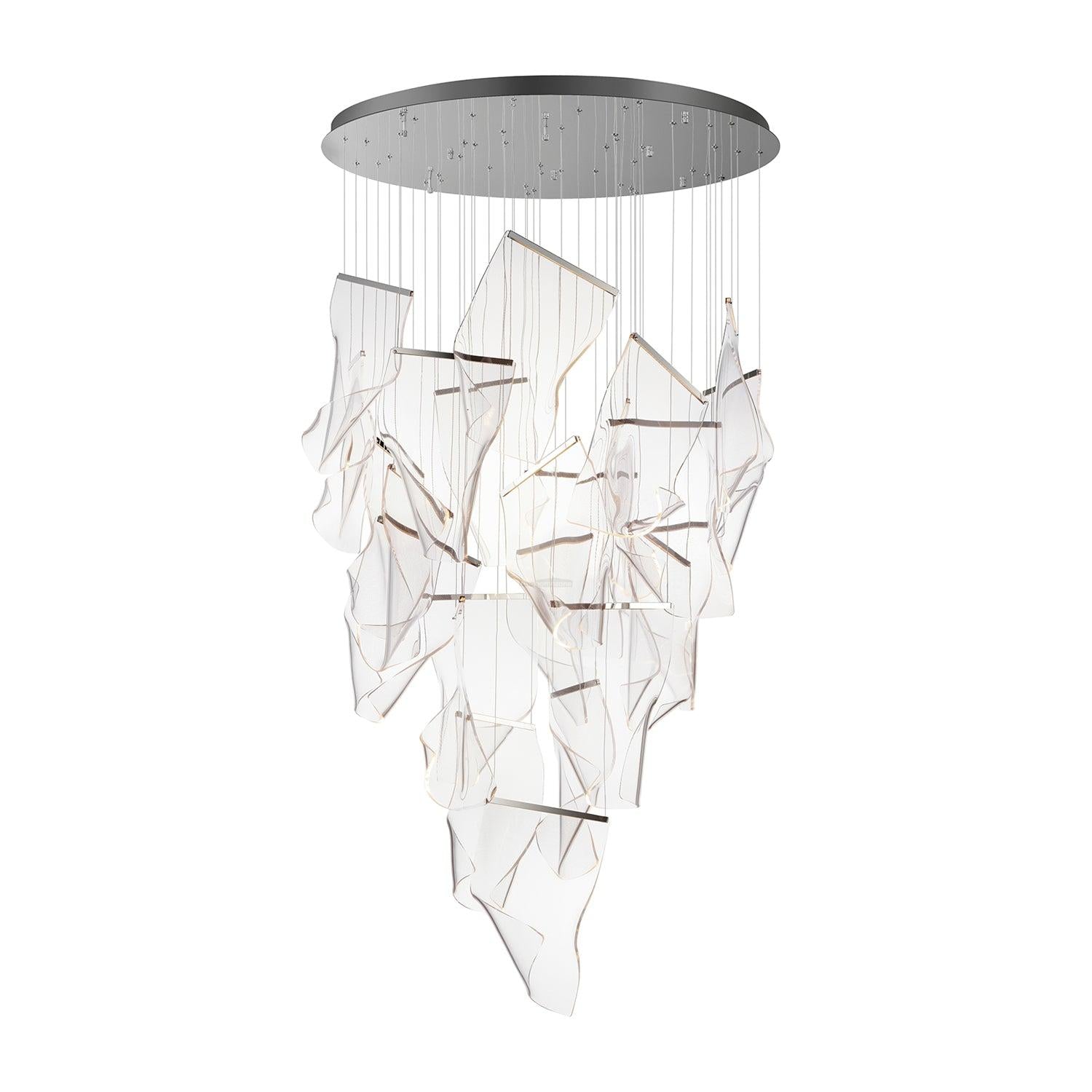 Acrylic Staircase Chandelier - Helia-1-Luxehomezone