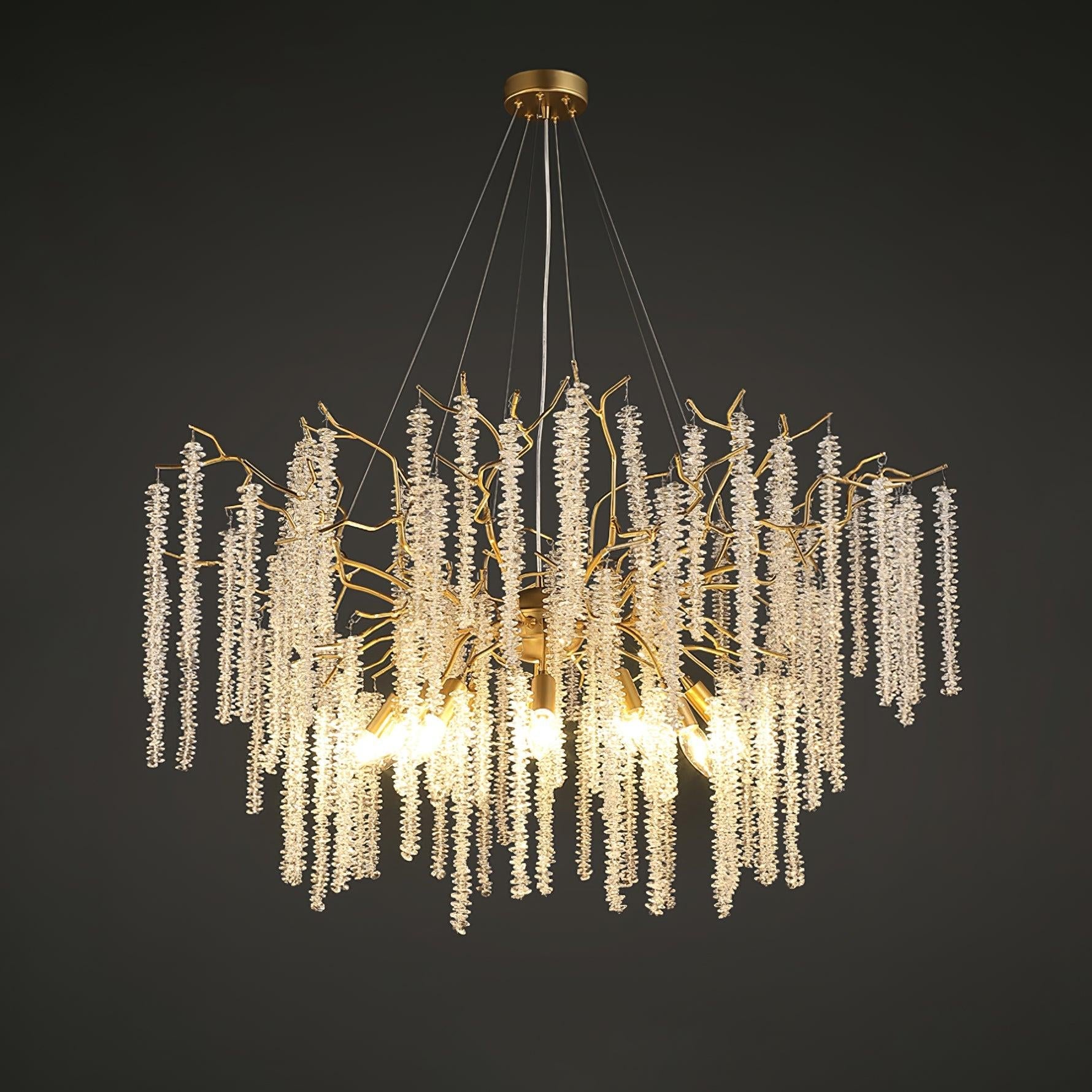 Wisteria Flower Style Crystal Chandelier For Living Room - Luxehomezone