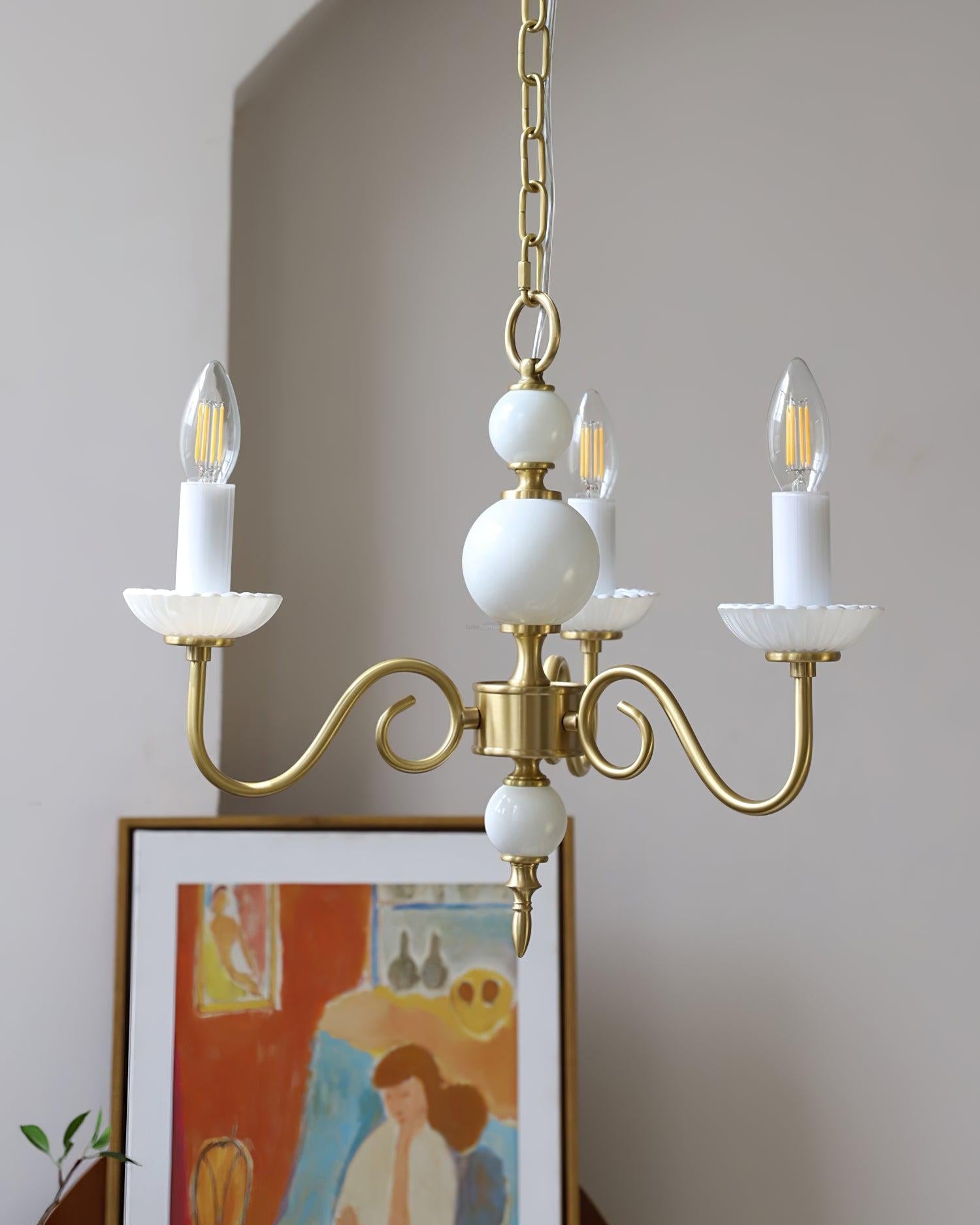 Candle Style Carlita Chandelier with 3/5 heads - Candle-1-Luxehomezone