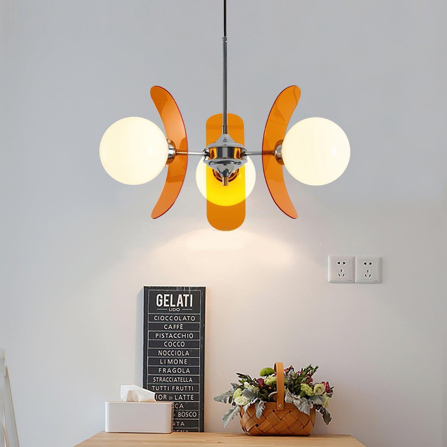 Phosphorescent Chandelier with3/5/6/8 heads - Frown, Optimized-1-Luxehomezone