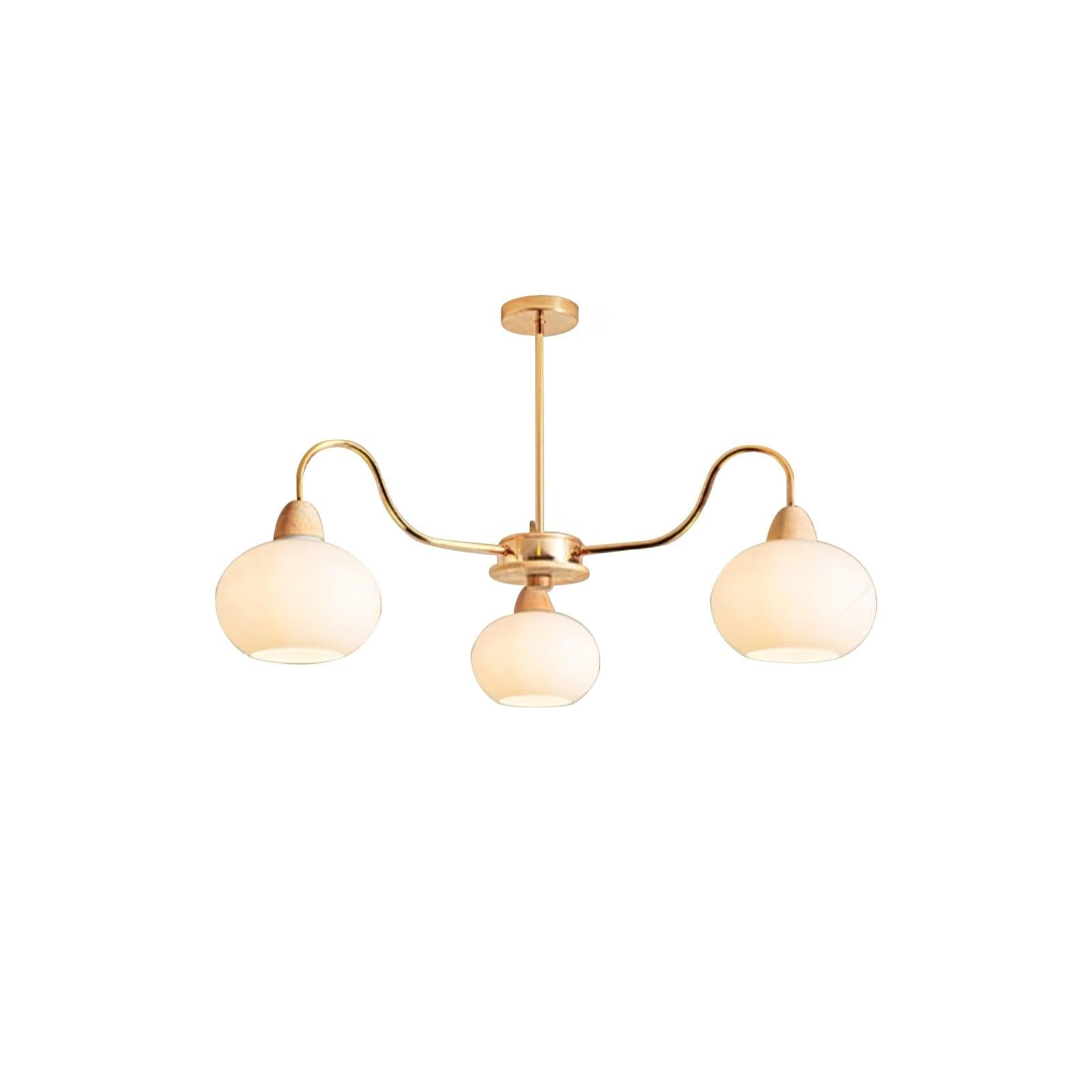 Glass Persimmon Chandelier with 3/5/6/8 heads - Glass Chandelier, Persimmon-1-Luxehomezone