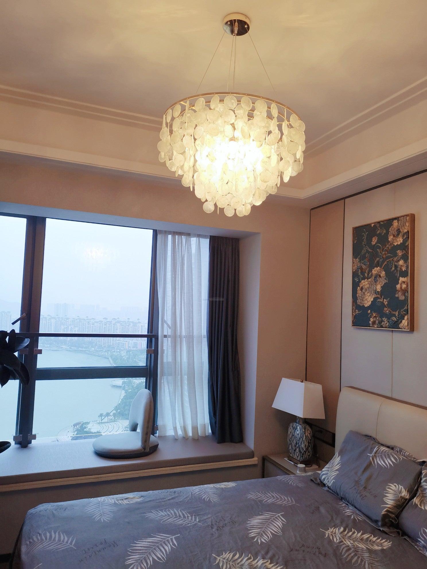 Shell Wind Chime Chandelier ∅ 19.7″ - Luxehomezone