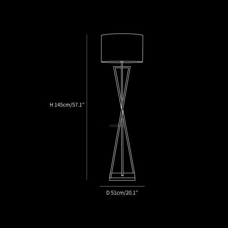 Kaden Black Floor Lamp ∅ 20.1″