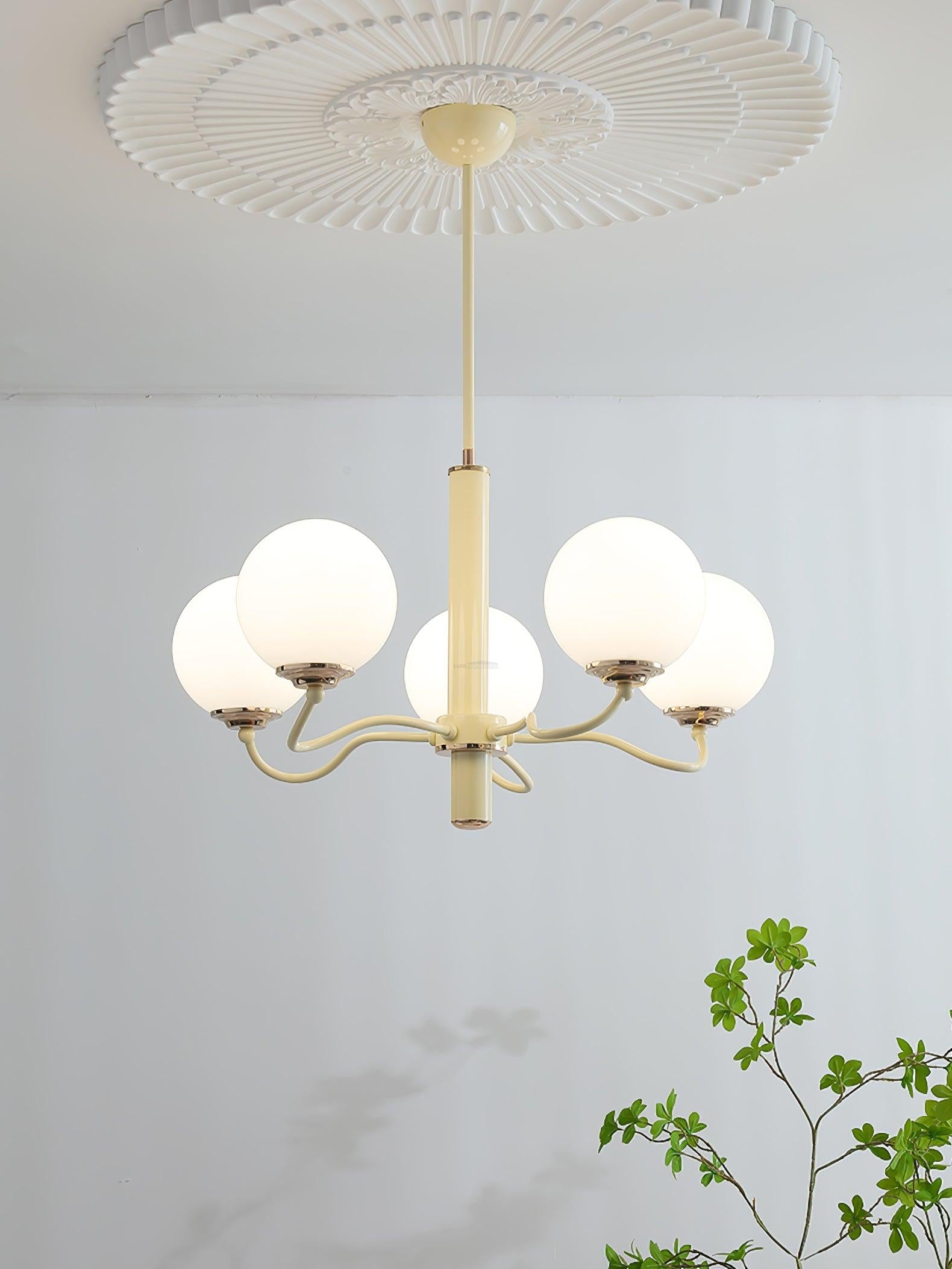 Radiant Globe Chandelier with 3/6/8 heads - Bend, Marshmallow Chandelier-1-Luxehomezone