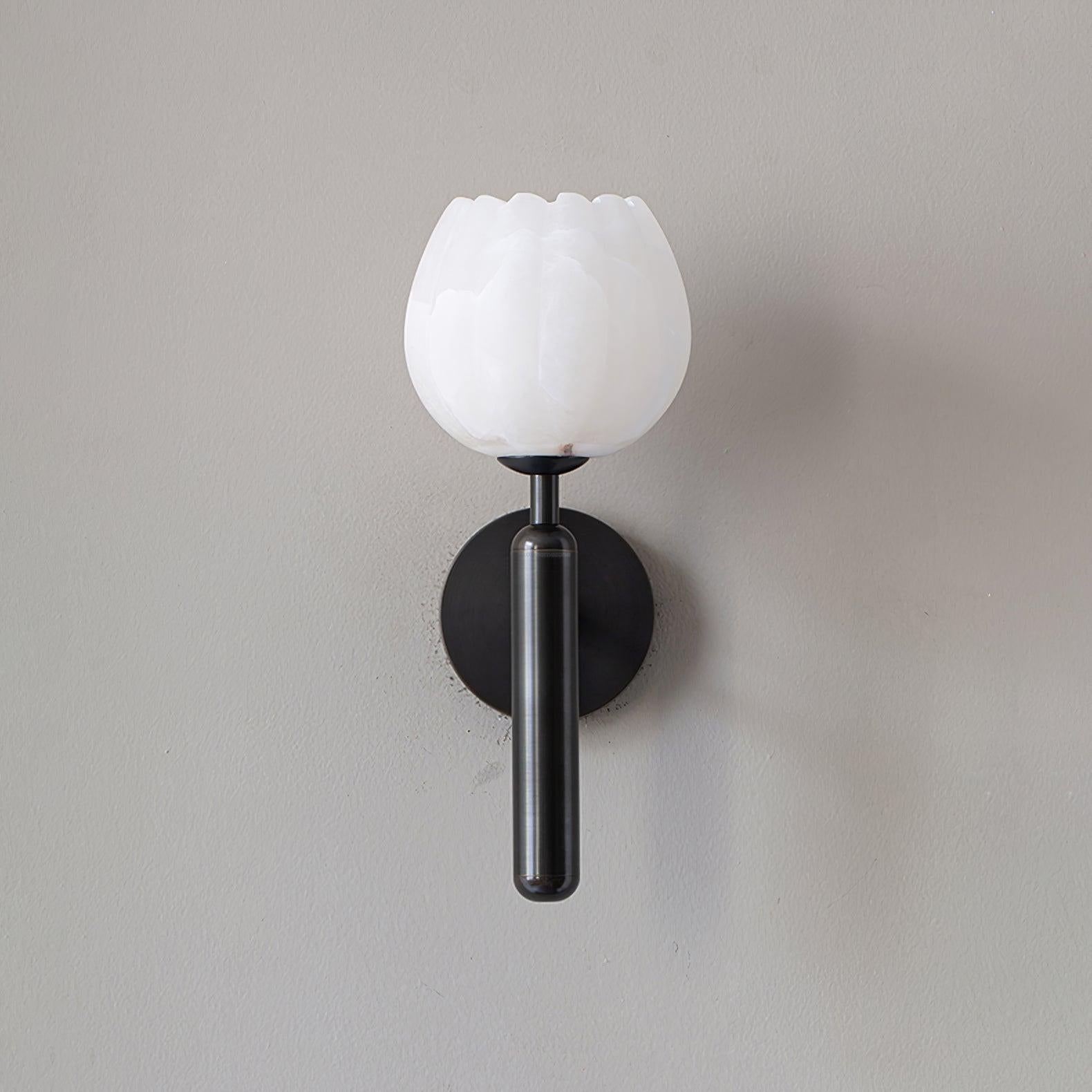 Mian Wall Sconce Alabaster - Alabaster, Alabaster Wall Lamp-1-Luxehomezone