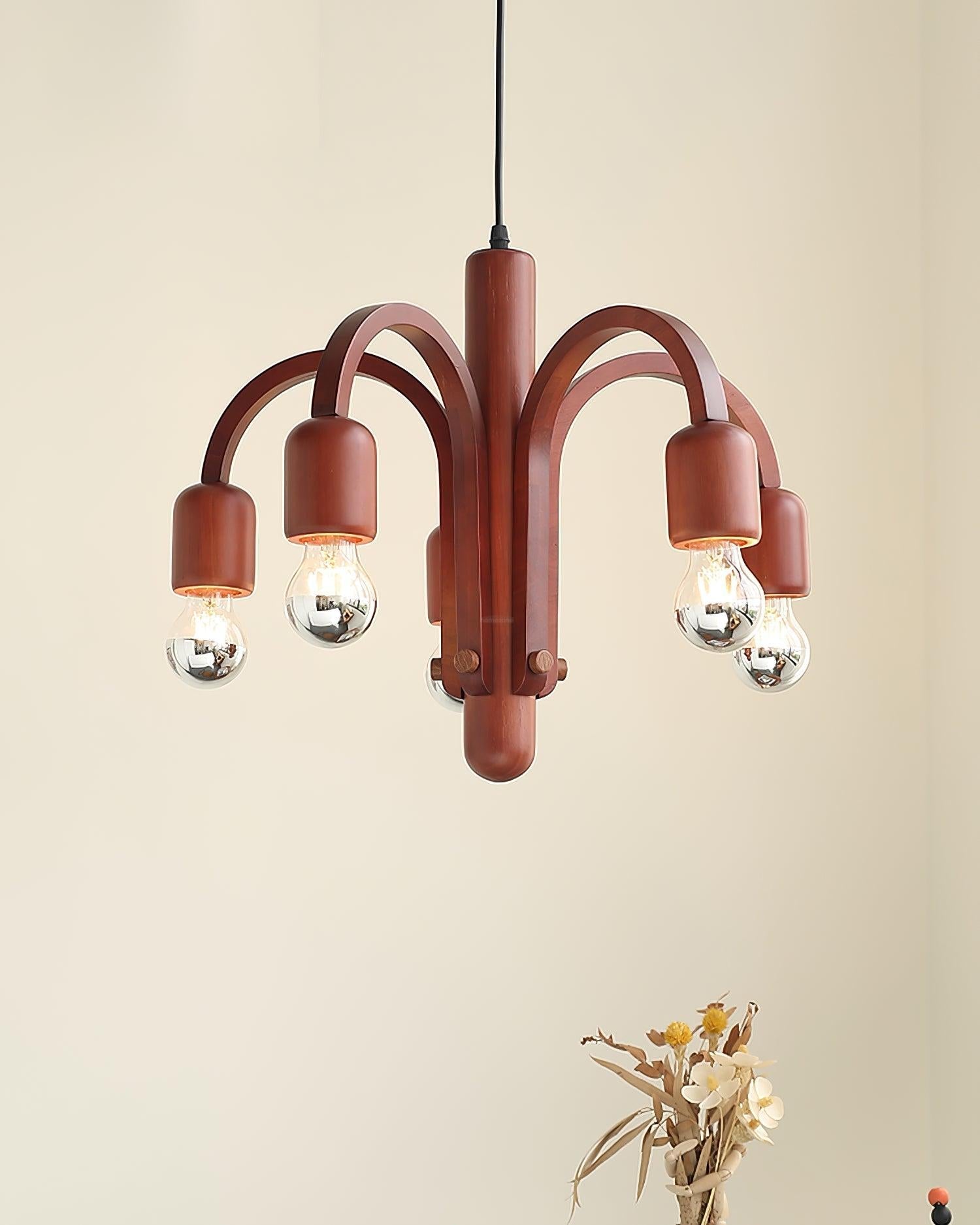 Candela Teak Chandelier Φ 19.6″ - Bend-1-Luxehomezone
