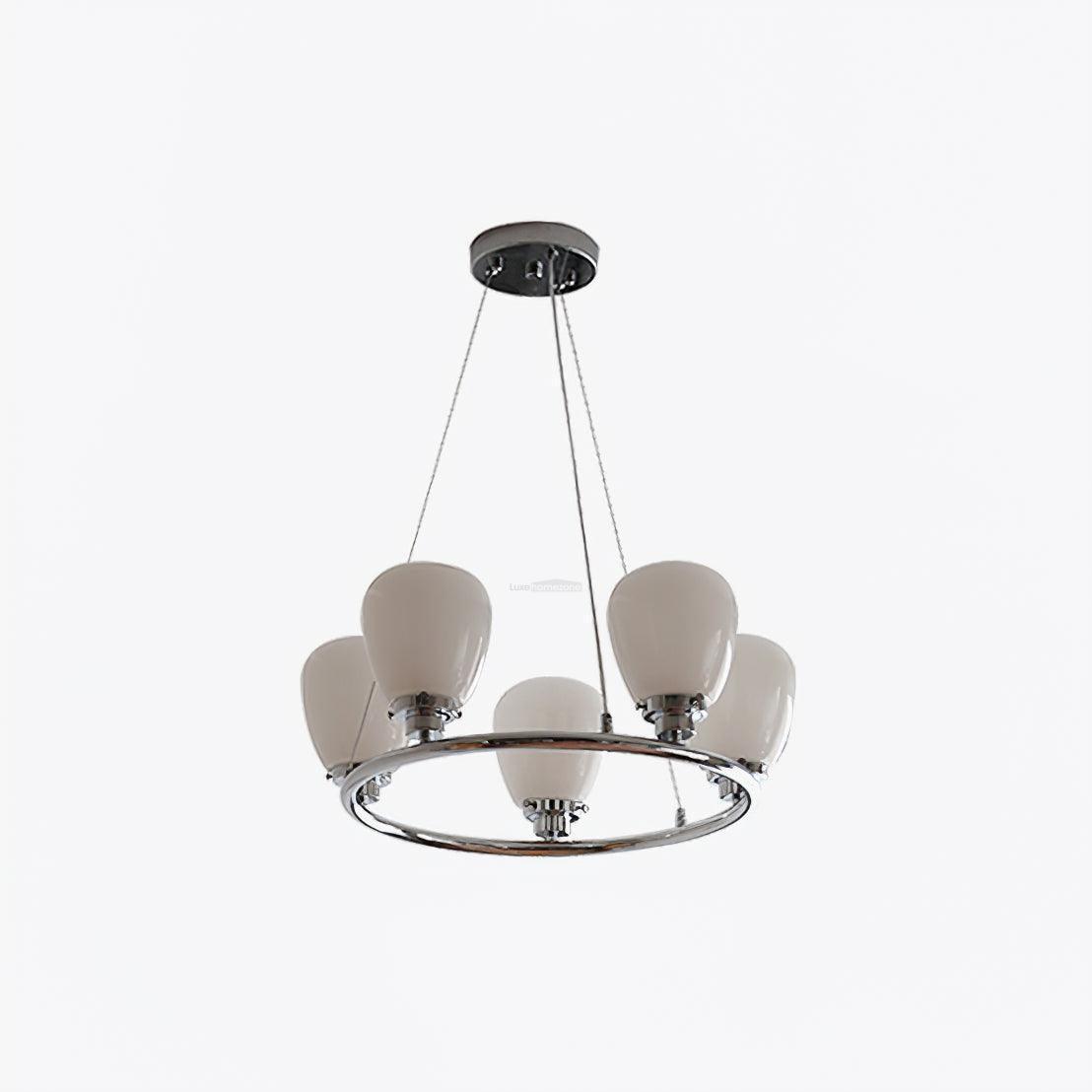 Werner Chandelier ∅ 17.7″ - Bend, Marshmallow Chandelier-1-Luxehomezone