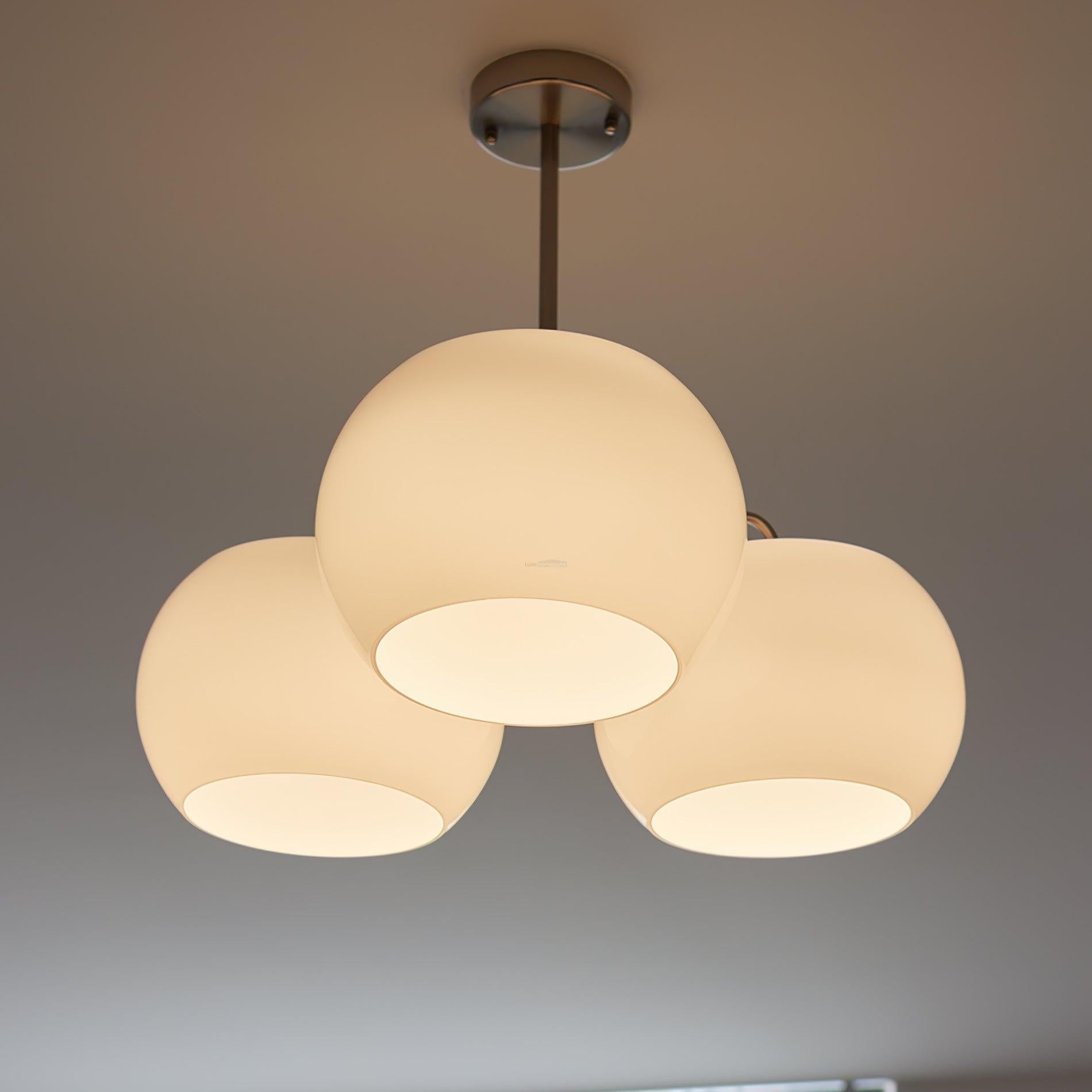 Nickel Glass Persimmon Chandelier with 3/5 heads - Glass Chandelier, Optimized, Persimmon-1-Luxehomezone