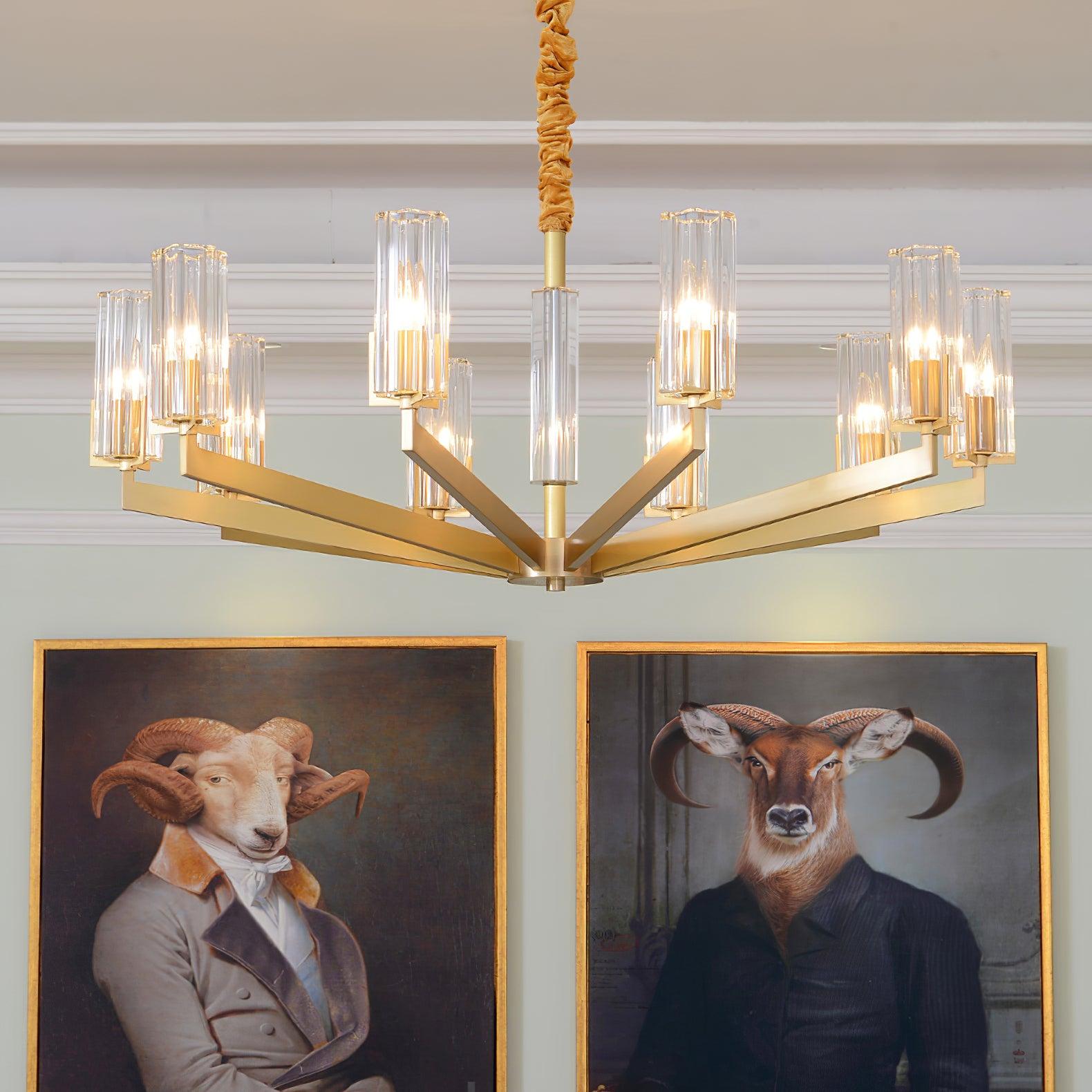 Kayla Brass Chandelier with 6/8/10/15 heads - Luxehomezone