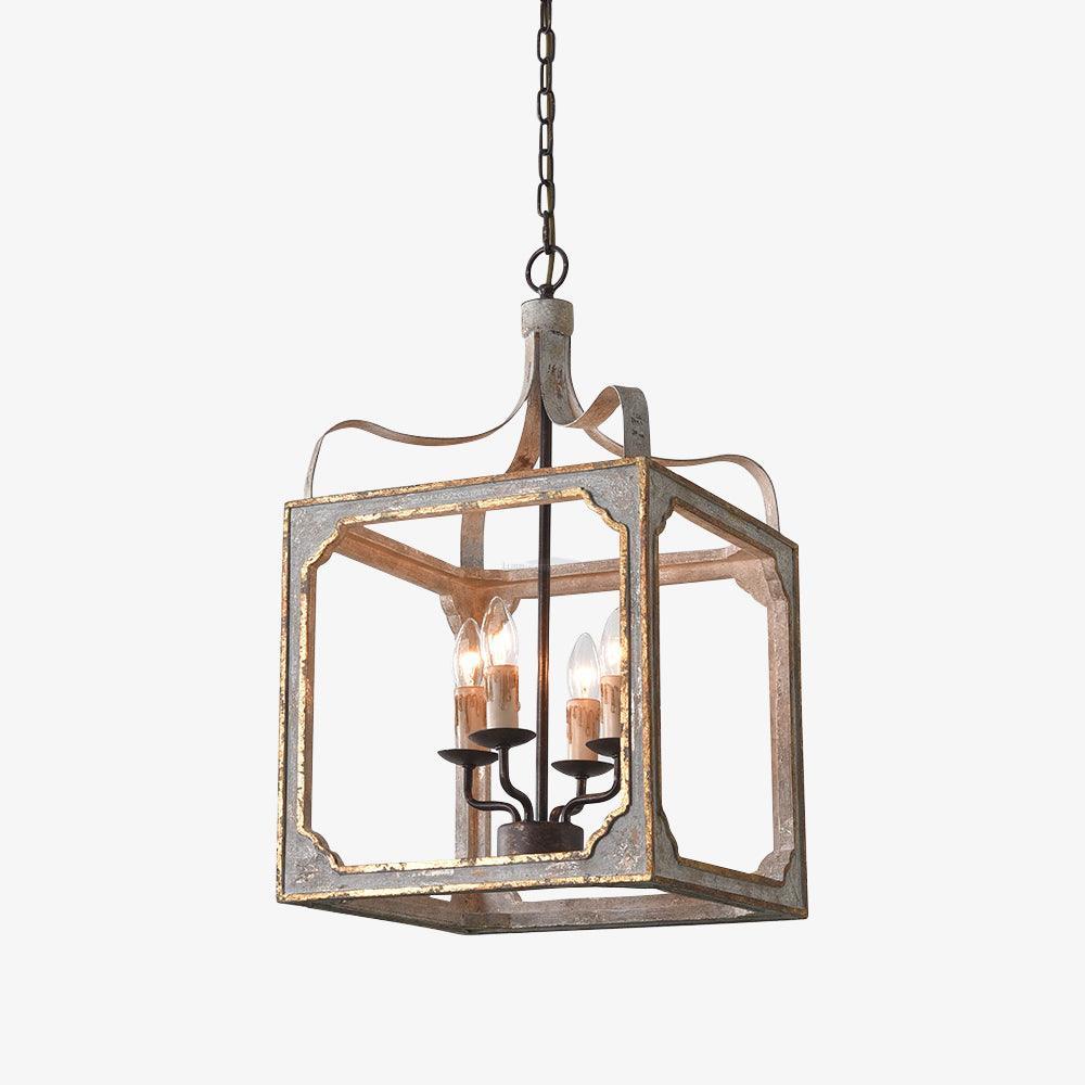 Boho Rustic Cube Chandelier  Φ 14.2″ - Genteel-1-Luxehomezone
