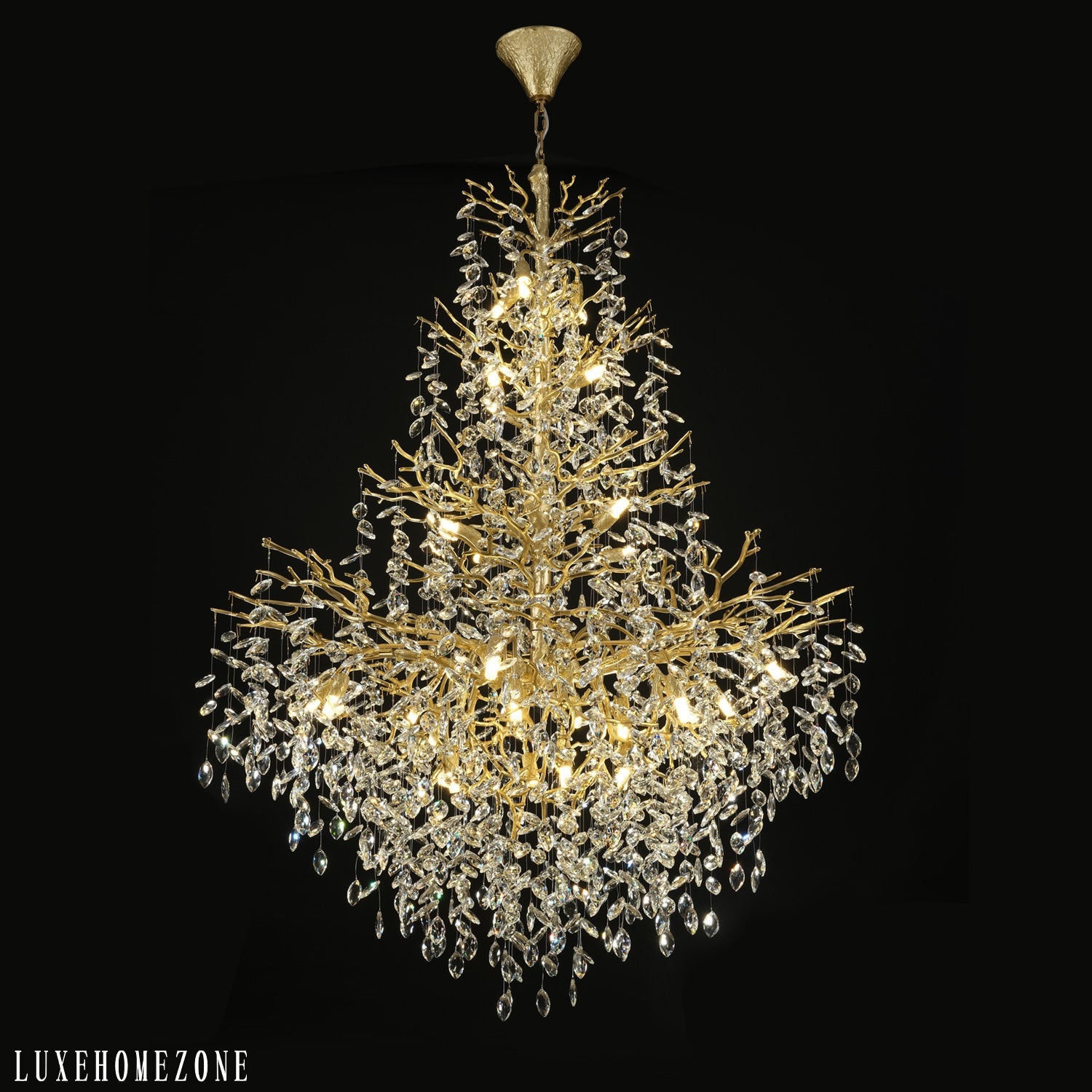 Solara Round Tree Branch Chandelier 47"