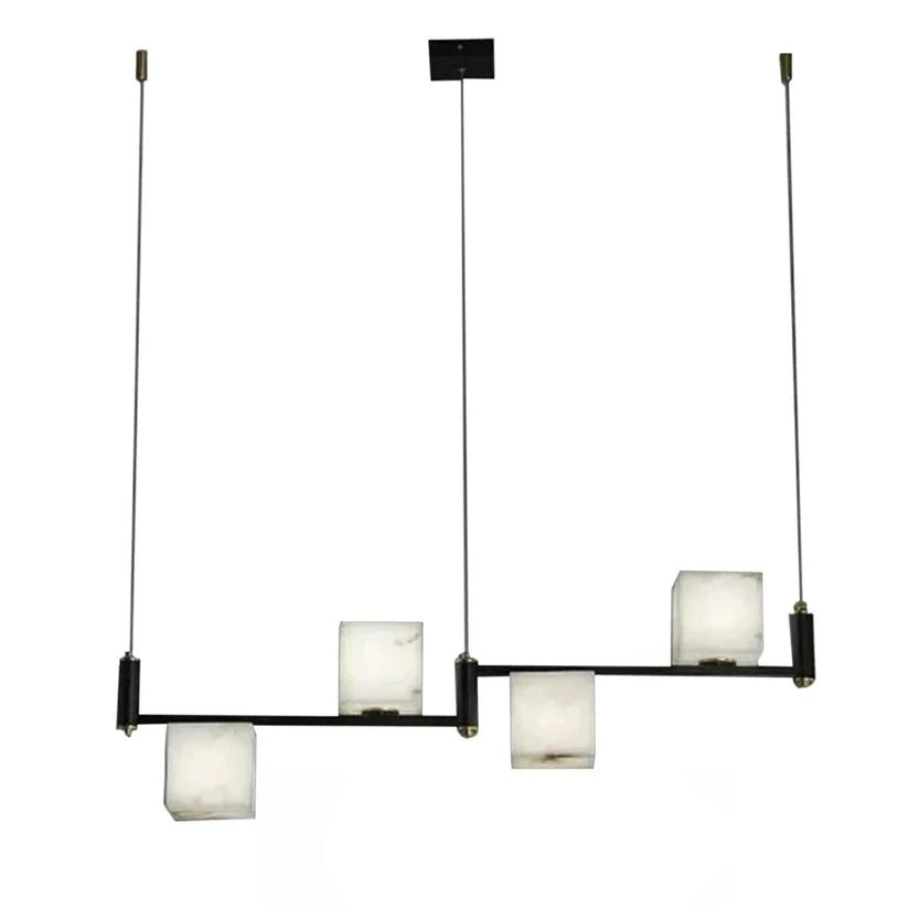 Modern Alabaster Cubic Island Chandelier Kitchen Pendant Lamp - AAAA, Alabaster, Alabaster Chandelier, Alabaster Chandeliers, Alabaster lightings, Alabaster pendant, Alabaster Series, All products, Chandelier, Chandeliers, Dining&Kitchen, Island, Island Chandelier, Living Room, Modern, Pendant, Pendant Light, topalabaster1-1-Luxehomezone