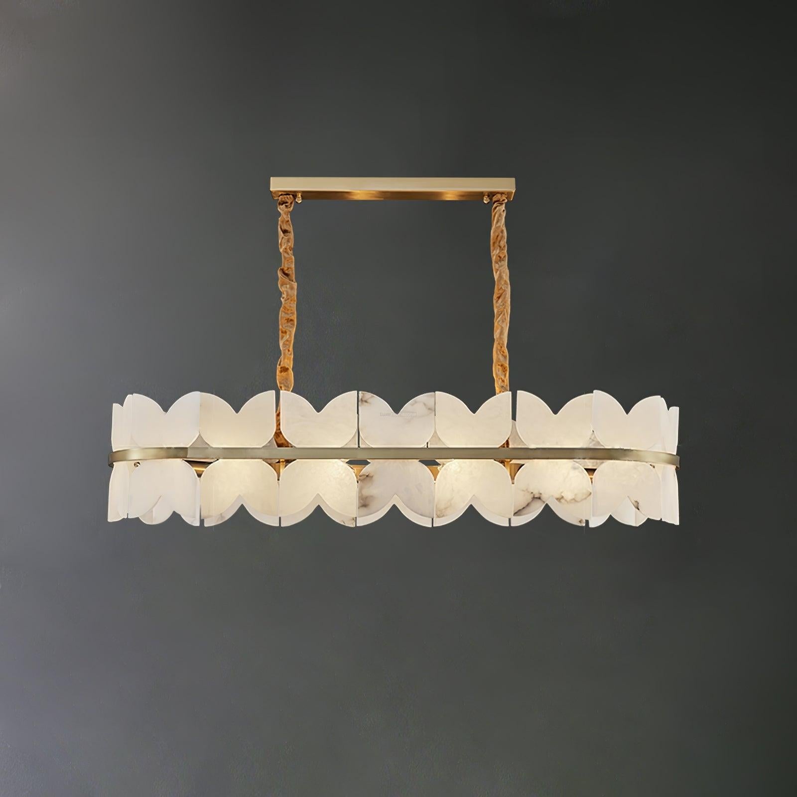 Alabaster Cloudscape Chandelier with 1/2 layer - Alabaster, Alabaster Chandelier-1-Luxehomezone