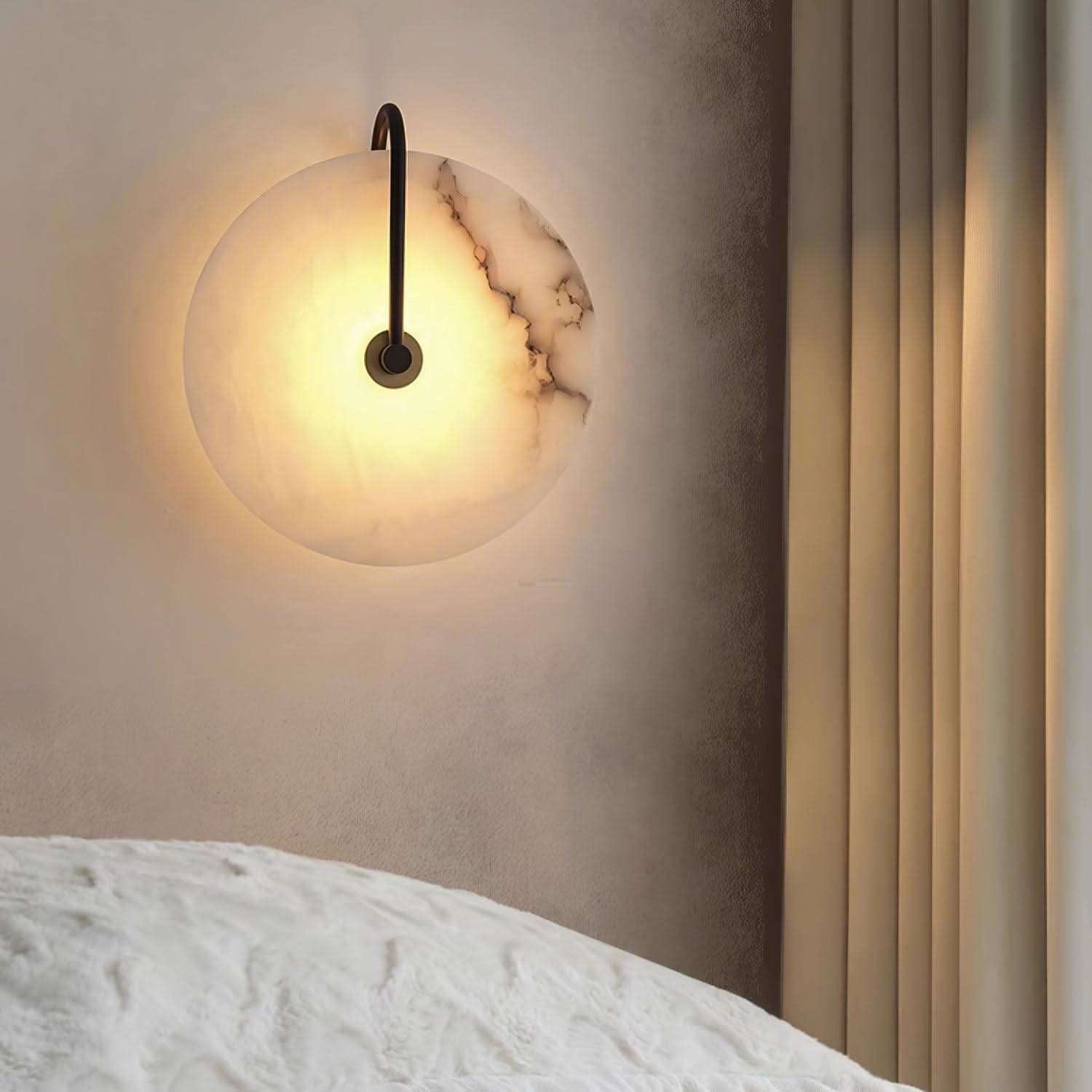Alabaster LED Wall Lamp 6''/8''/10''/12'' - Luxehomezone