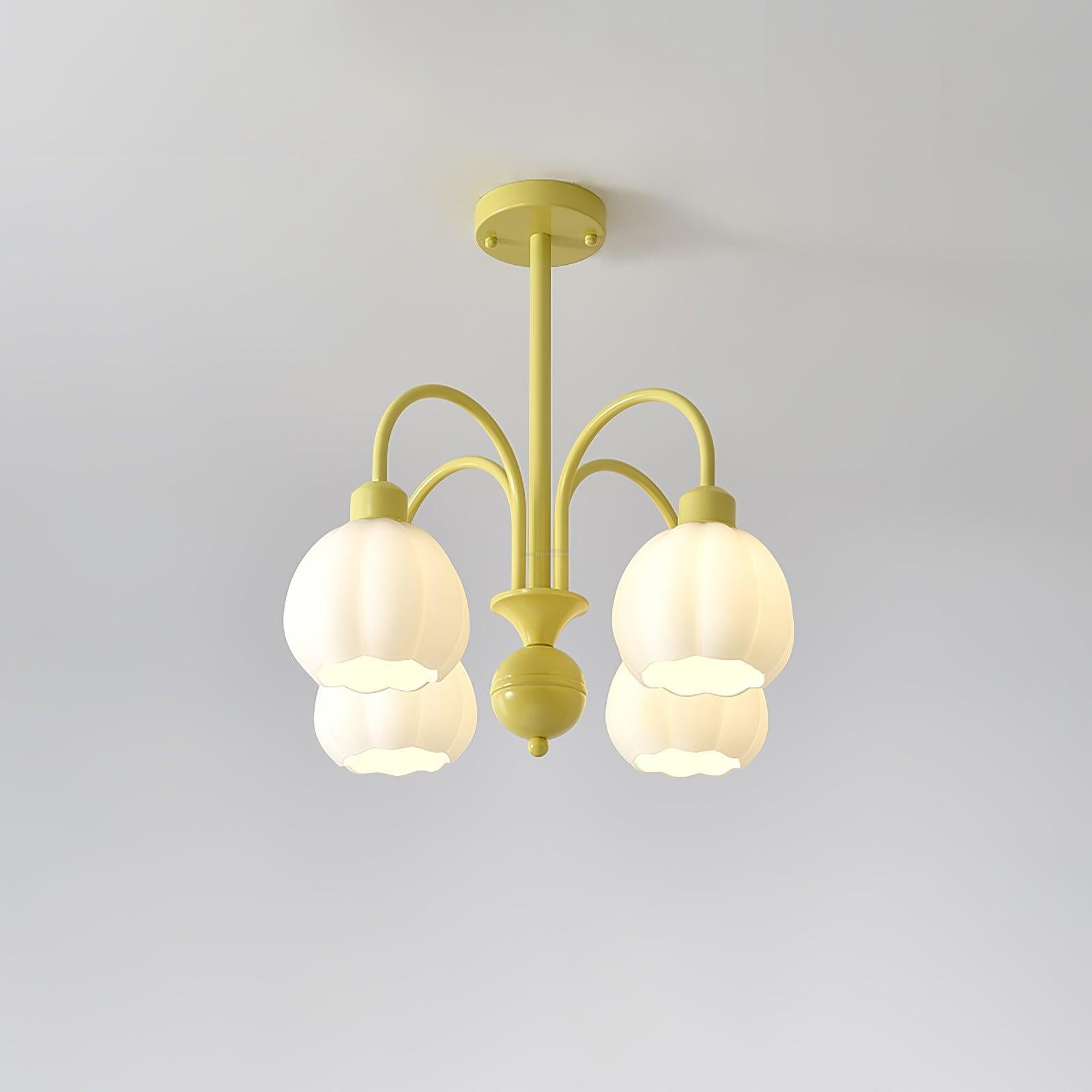 Cream Pumpkin Ball Chandelier with 4/5/6/8 heads - Zahara-1-Luxehomezone