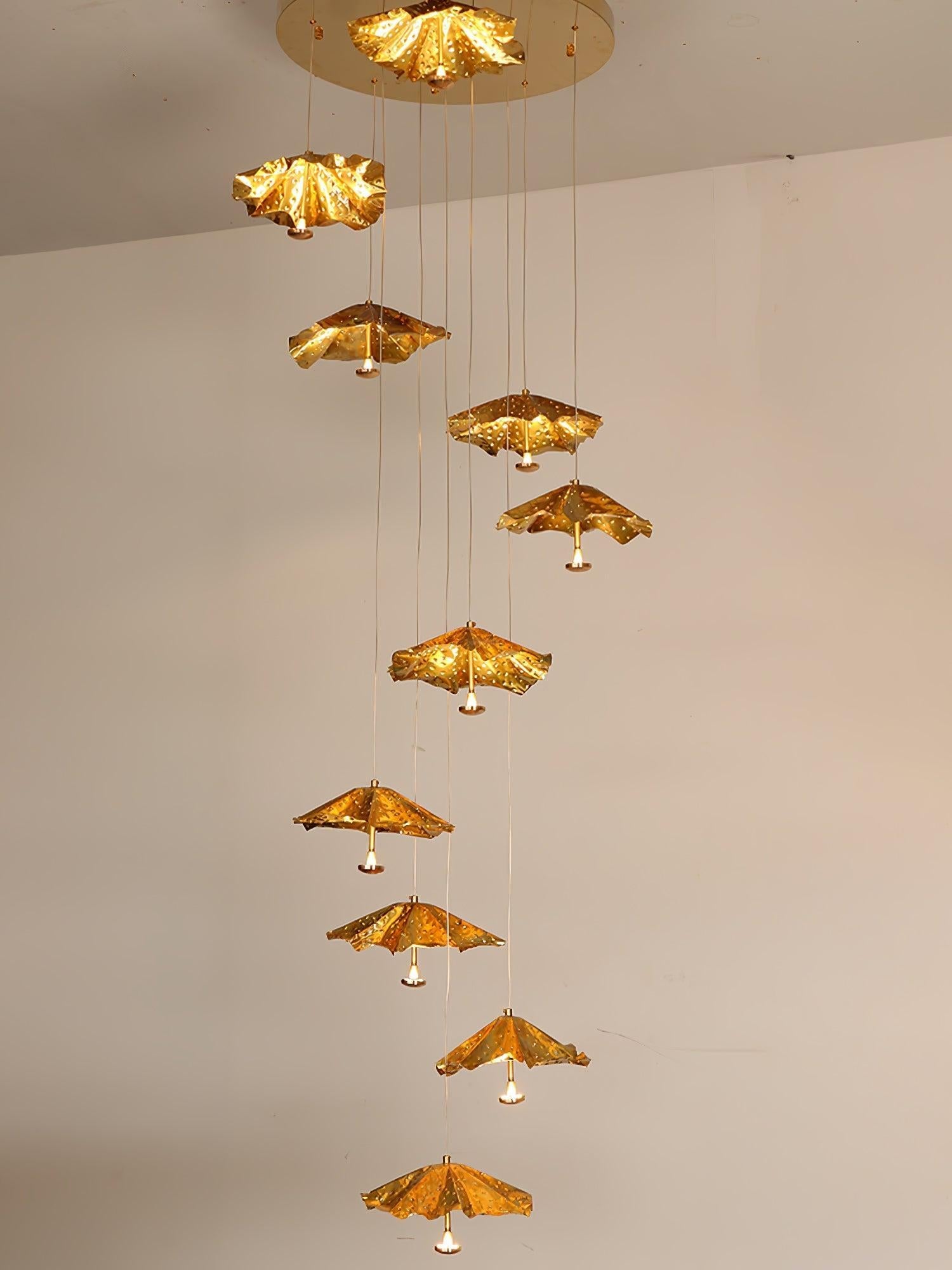 Livra Leaf Chandelier ∅ 11.8″ - Earring-1-Luxehomezone