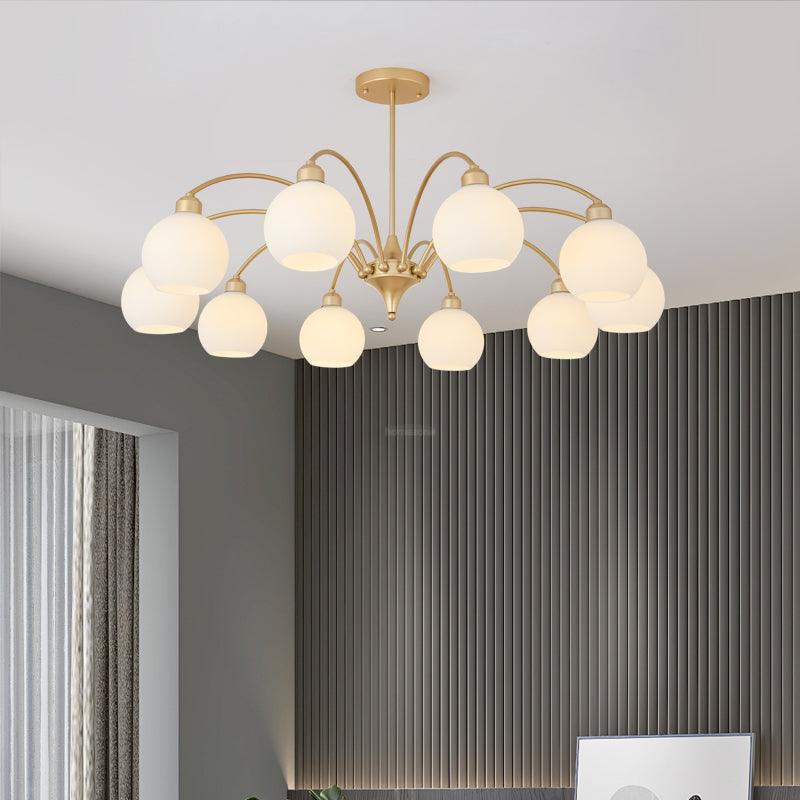 Sculptural Glass Chandelier with 6/8/10 heads - Bend, Marshmallow Chandelier-1-Luxehomezone