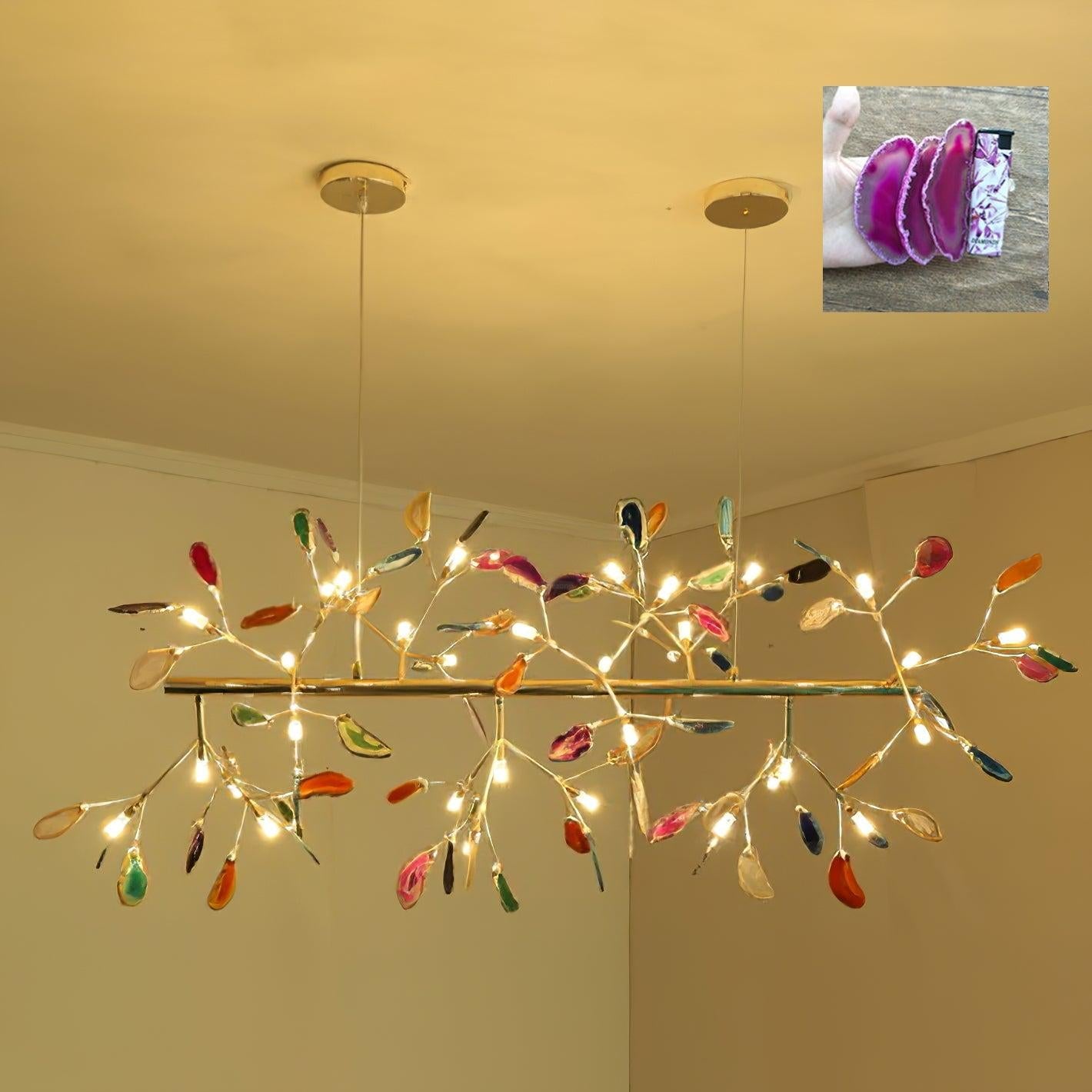 Agate Flake Chandelier with 4/12/16/20 heads - Branch-1-Luxehomezone