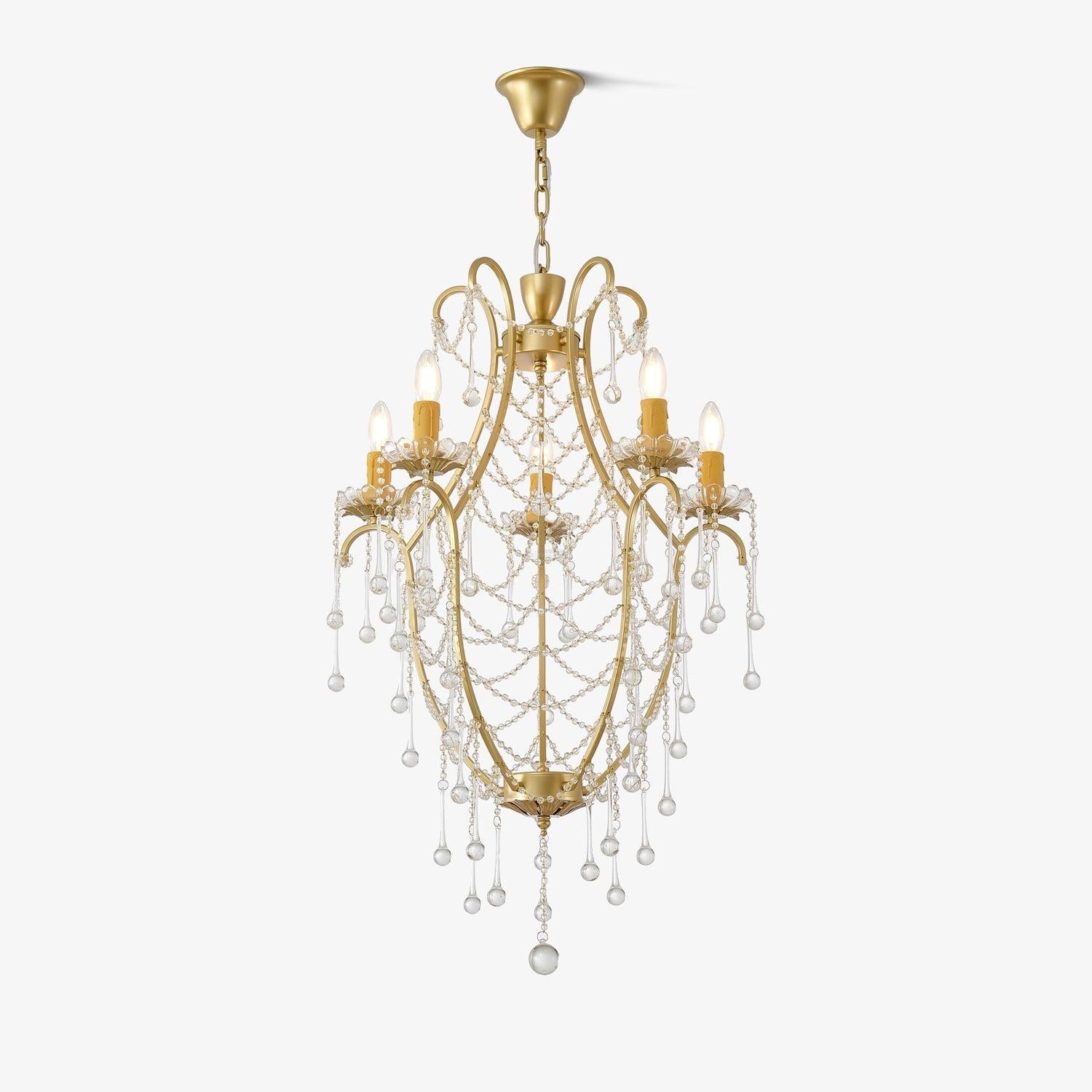 Crystal Birdcage Candle Chandelier Φ 21.7″ Candle - Candle-1-Luxehomezone