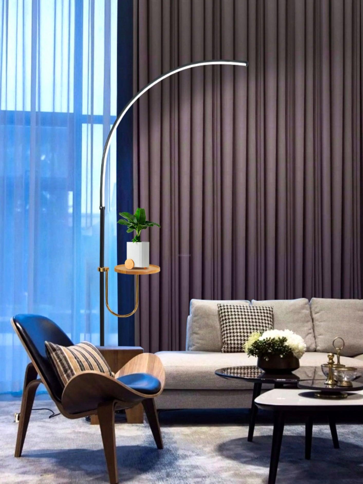 Nordic Arc Floor Lamp L 23.6″ - Bent-1-Luxehomezone