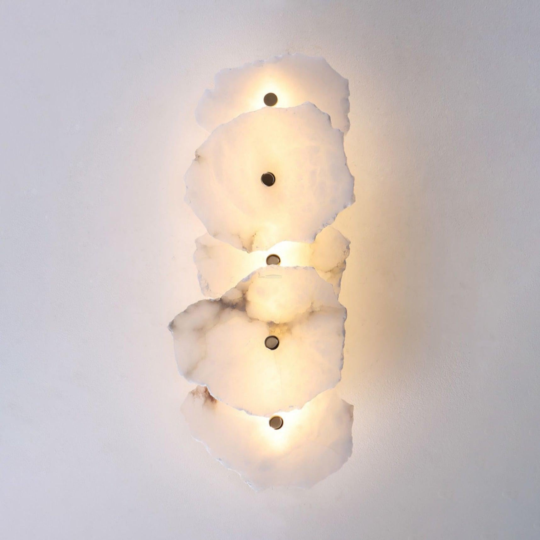 Petra Wall Sconce Alabaster - Alabaster, Alabaster Wall Lamp-1-Luxehomezone