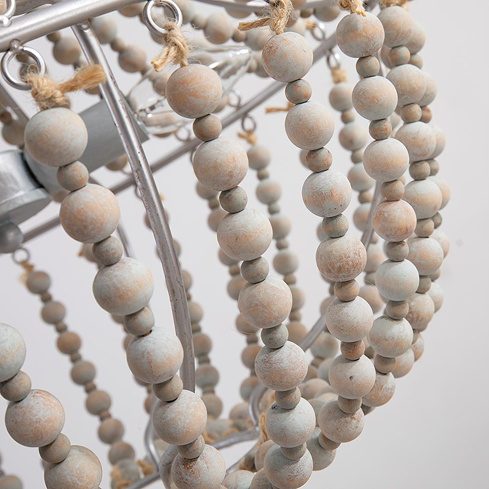Koralky Chandelier Φ 19.7″ - Wooden Beads-1-Luxehomezone