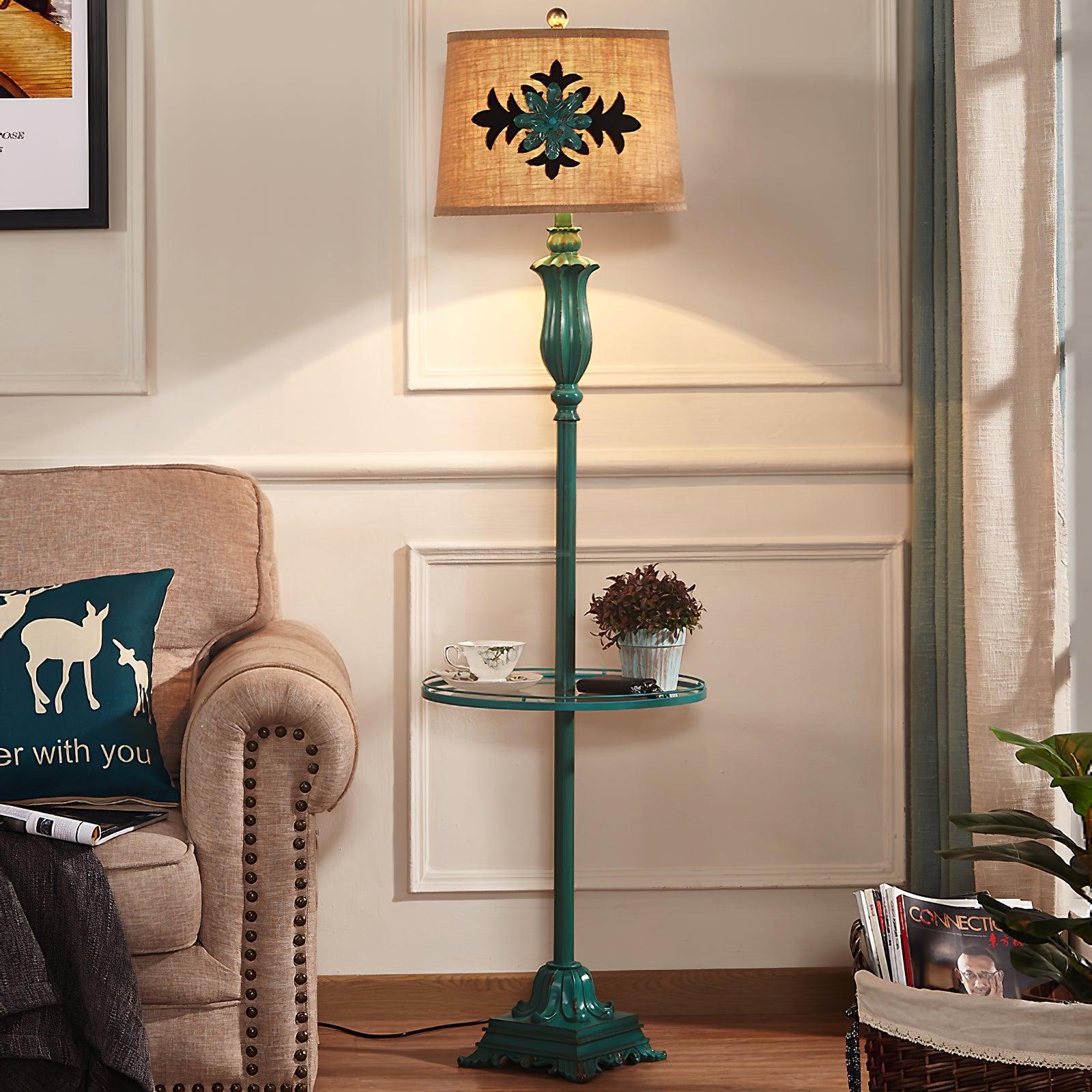 Lark Floor Lamp ∅ 16.5″ - Drapery-1-Luxehomezone