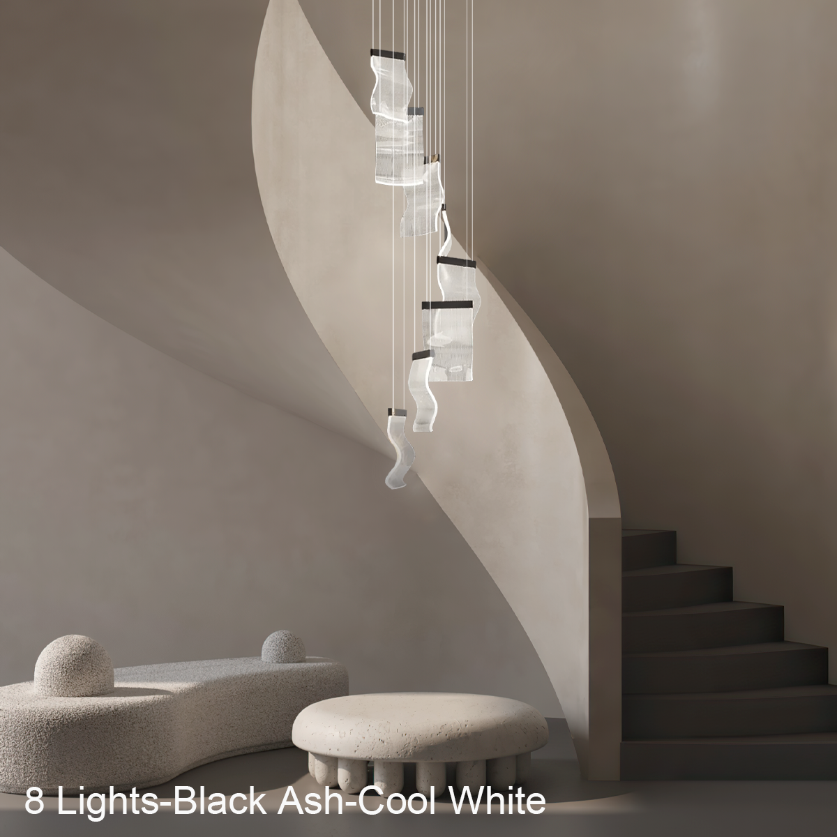 Helia Luxury Modern Staircase Chandelier - Helia-1-Luxehomezone