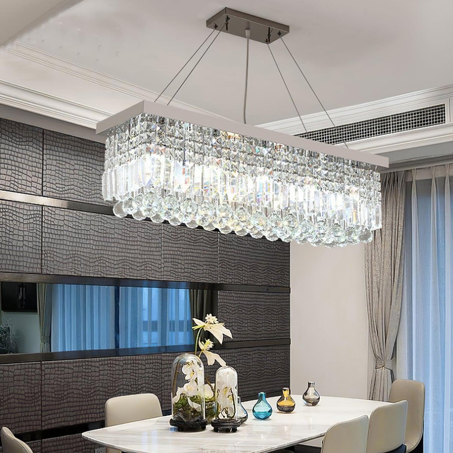 Crystal Long Canopy Chandelier - Crystals, Tassel-1-Luxehomezone