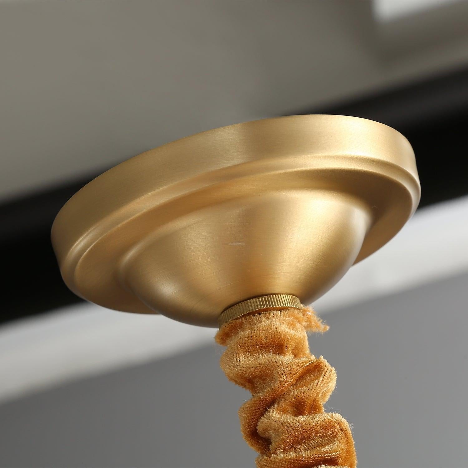 Orrefors Brass Chandelier Φ 25.2″ - Lucency-1-Luxehomezone