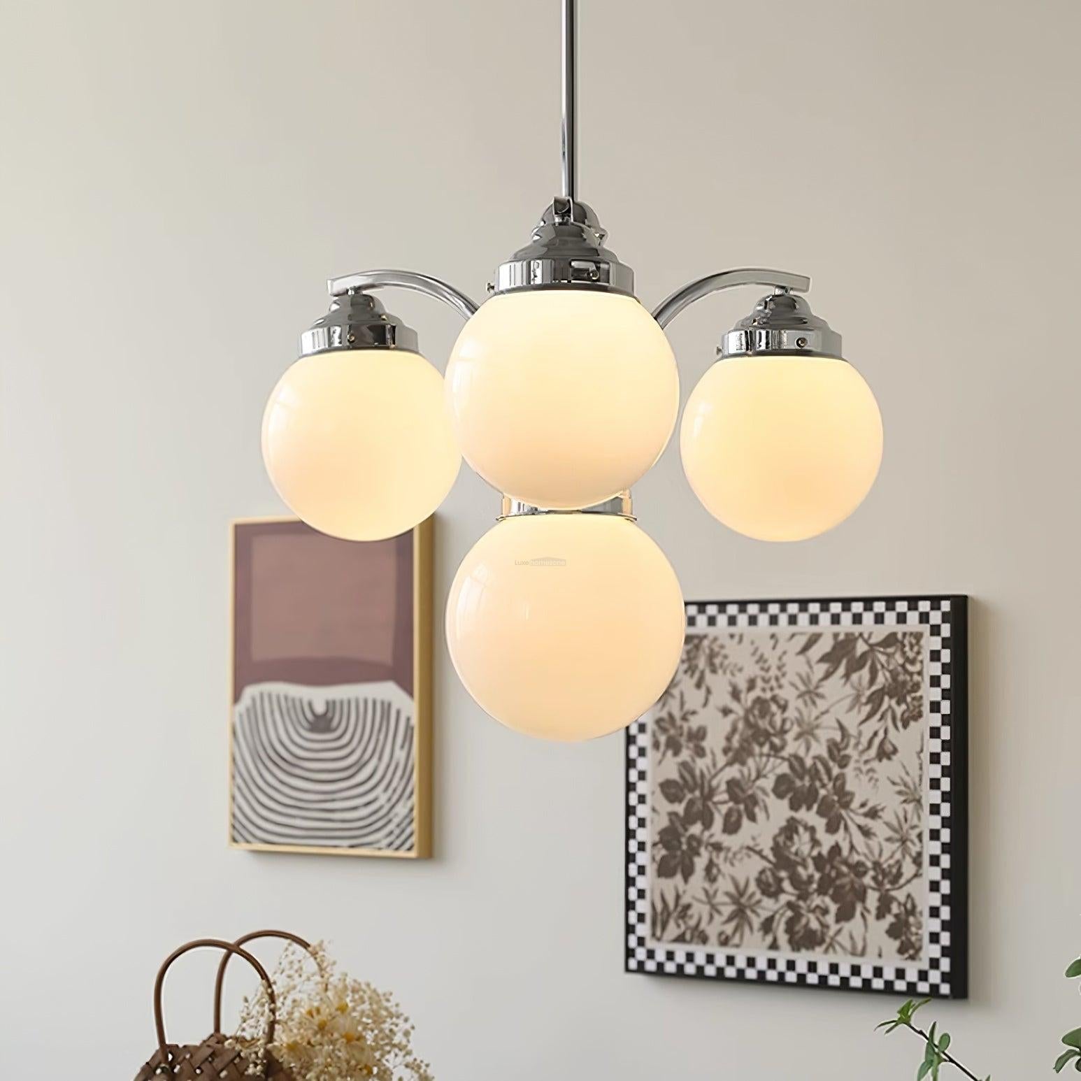 Pink Salamanca Chandelier with 4/6 heads - Glass Chandelier, Persimmon-1-Luxehomezone