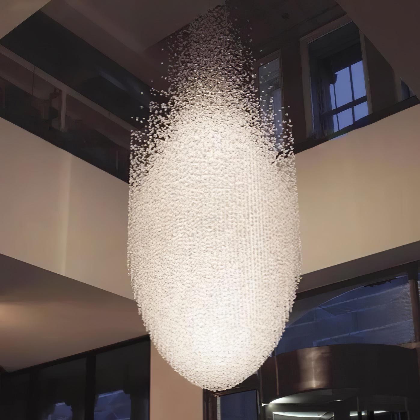 Multicolor Crystal Stone Round/Long canopy Chandelier - Helia-1-Luxehomezone