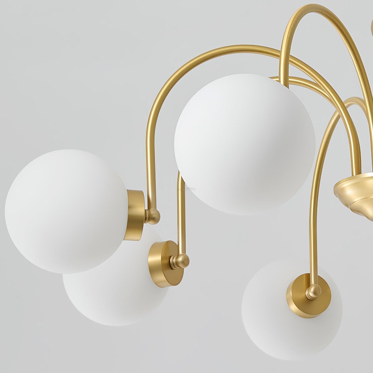Yisu Brass Chandelier with 3/6/8 heads - Bend, Marshmallow Chandelier-1-Luxehomezone