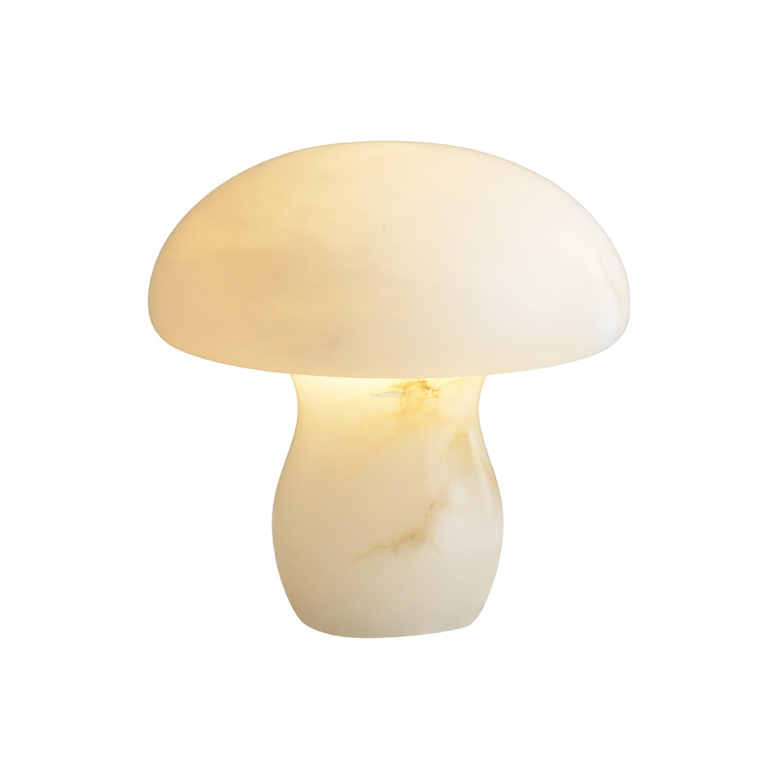 Marble Mushroom Table Lamp - Alabaster-1-Luxehomezone