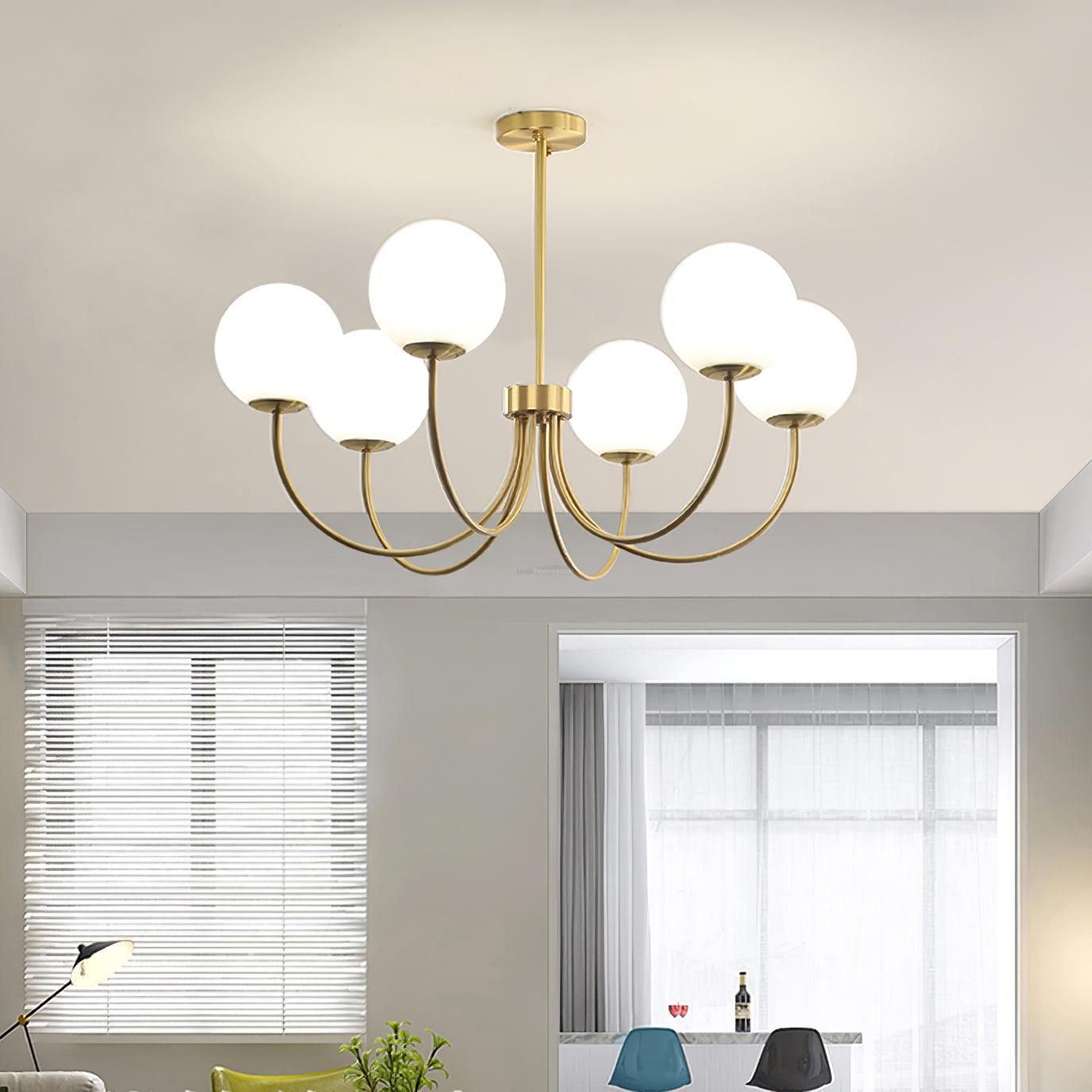 Orillia Chandelier with 6/8 heads - Bend, Marshmallow Chandelier-1-Luxehomezone
