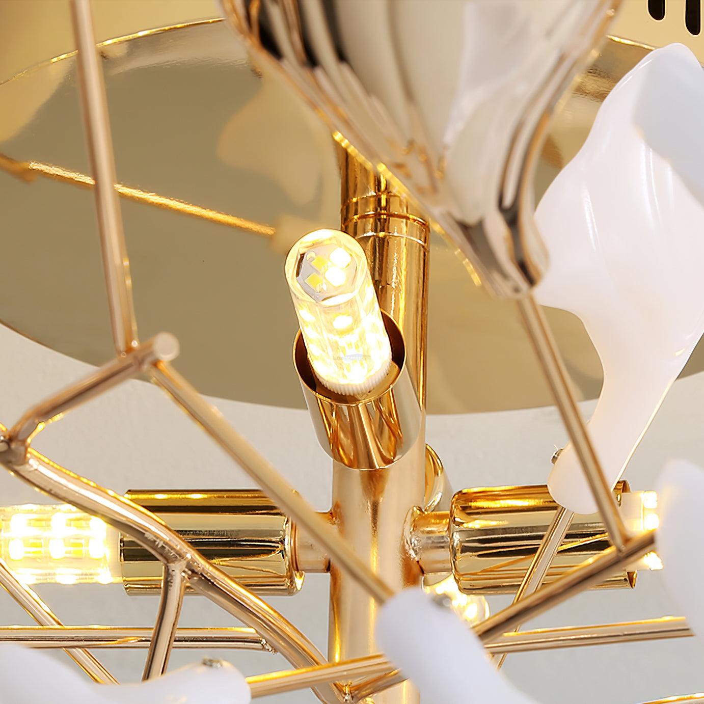 Gingko Rotating Style Ceiling Lamp - Gingko, Gingko Chandelier, Semi Flush Mounts-1-Luxehomezone