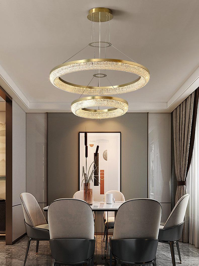 Round Crystal Ring Chandeliers - Luxehomezone