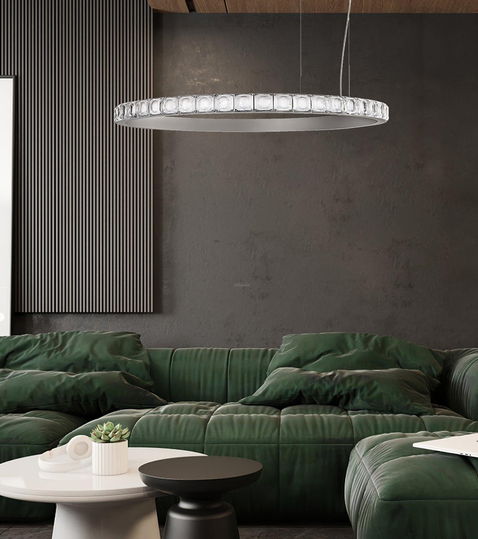 Aura Ring Chandelier ∅ 15.7″ - Straps-1-Luxehomezone