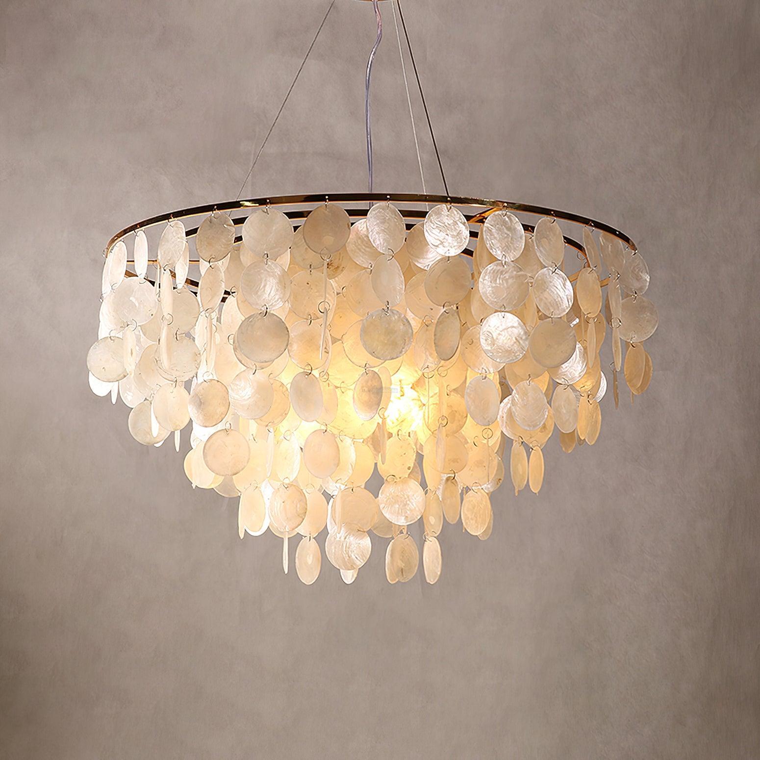Shell Wind Chime Chandelier ∅ 19.7″ - Luxehomezone