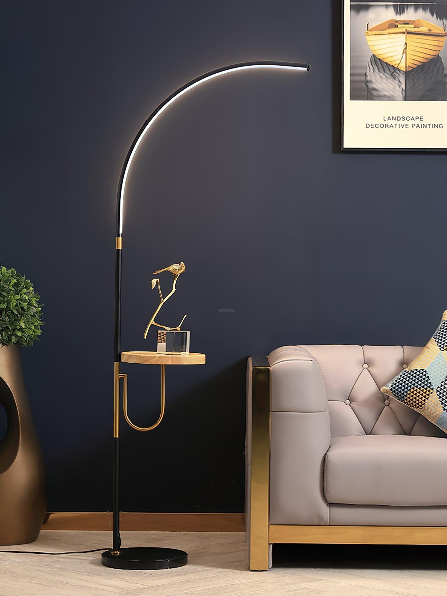 Nordic Arc Floor Lamp L 23.6″ - Bent-1-Luxehomezone