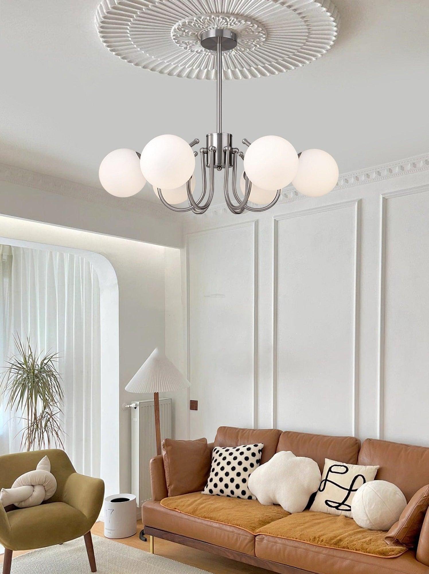 Angle Glass andelier with 3/5/6 heads - Bend-1-Luxehomezone