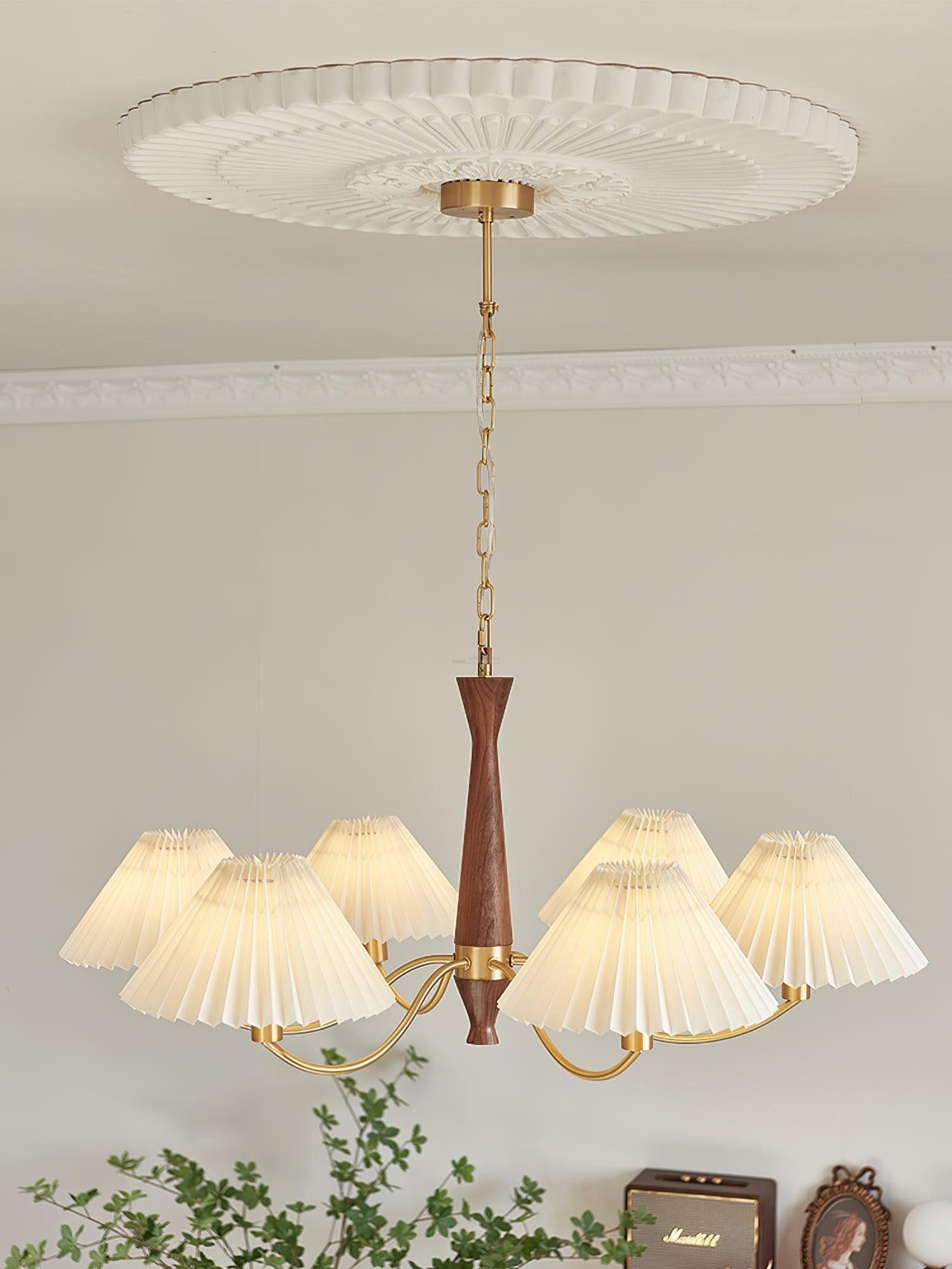 Pleated Chandelier with 3/6/8 heads - Variety-1-Luxehomezone