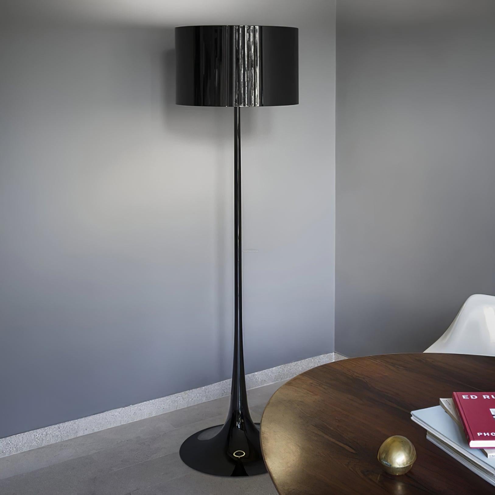 Huafang Black And White Floor Lamp ∅ 12.6″ - Geometry-1-Luxehomezone