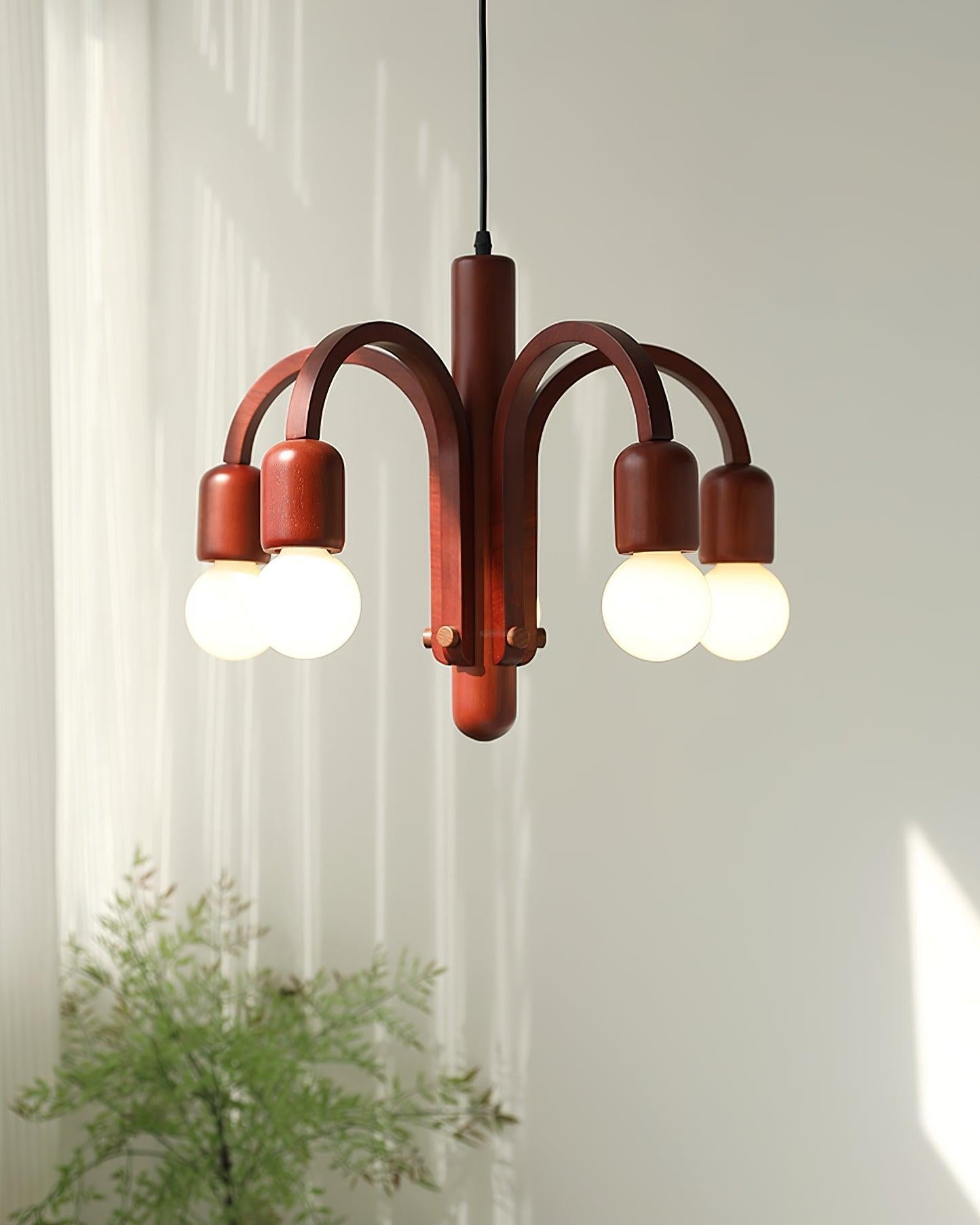 Candela Teak Chandelier Φ 19.6″ - Bend-1-Luxehomezone