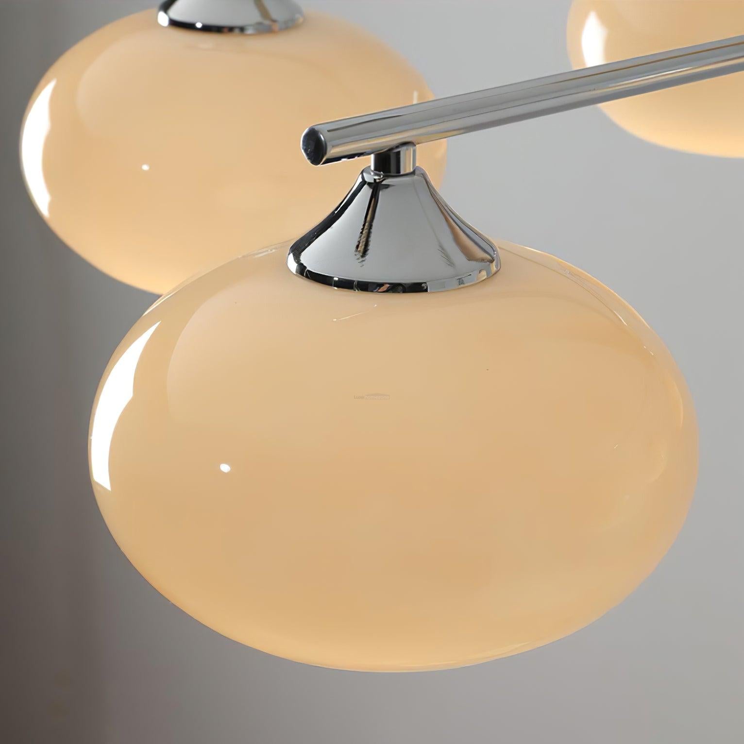 Elliptical Persimmon Chandelier with 3/6/8 heads - Glass Chandelier, Persimmon-1-Luxehomezone
