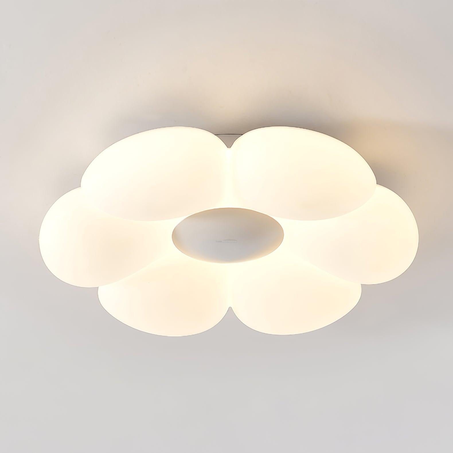 Six-leaf Flower Kids Room Ceiling Lamp  ∅ 19.7″ - Candy, Flush Mounts, Green, Pink, White, Yellow-1-Luxehomezone