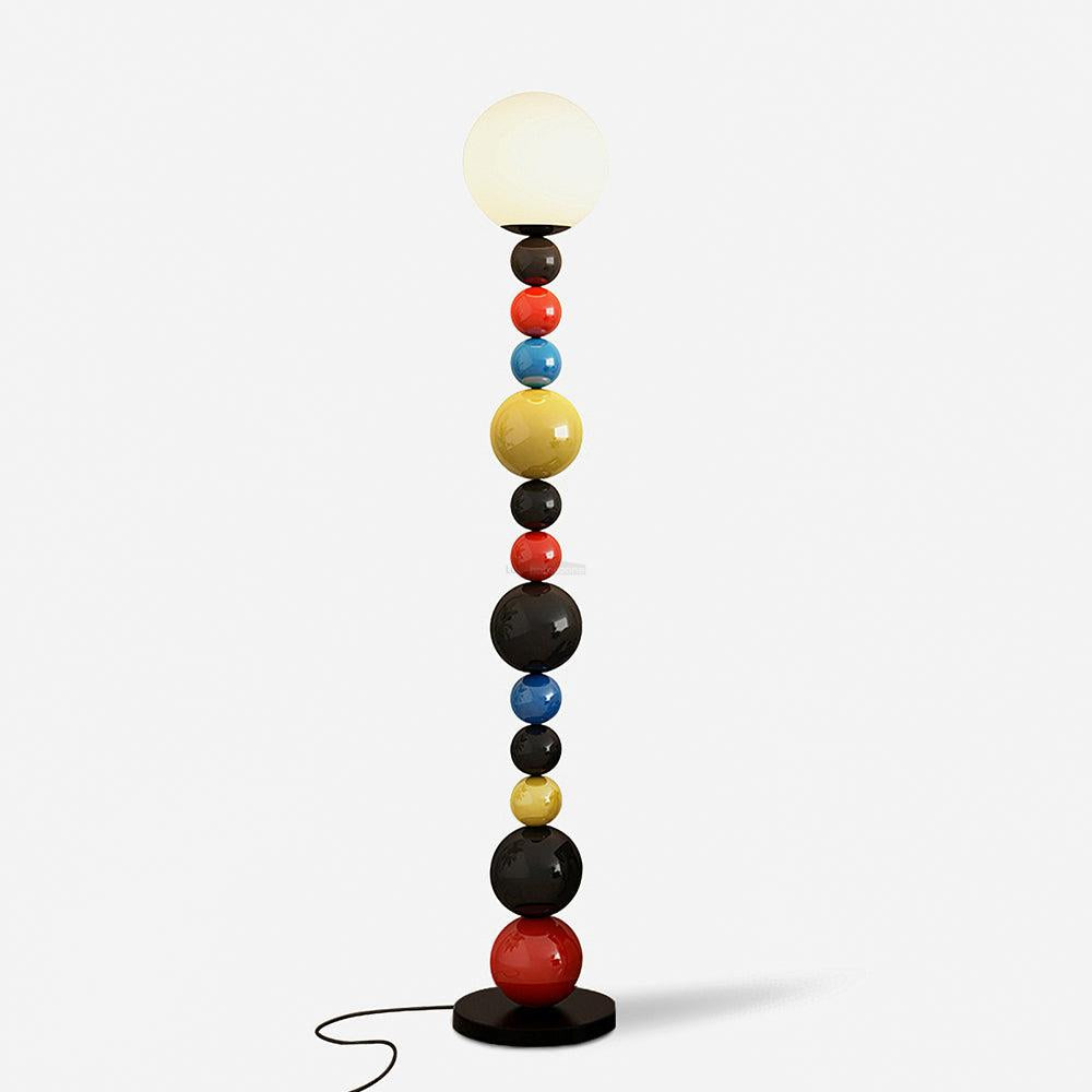 Colorful Round Ball Floor Lamp ∅ 9.8″ - Candy, Green, Red-1-Luxehomezone