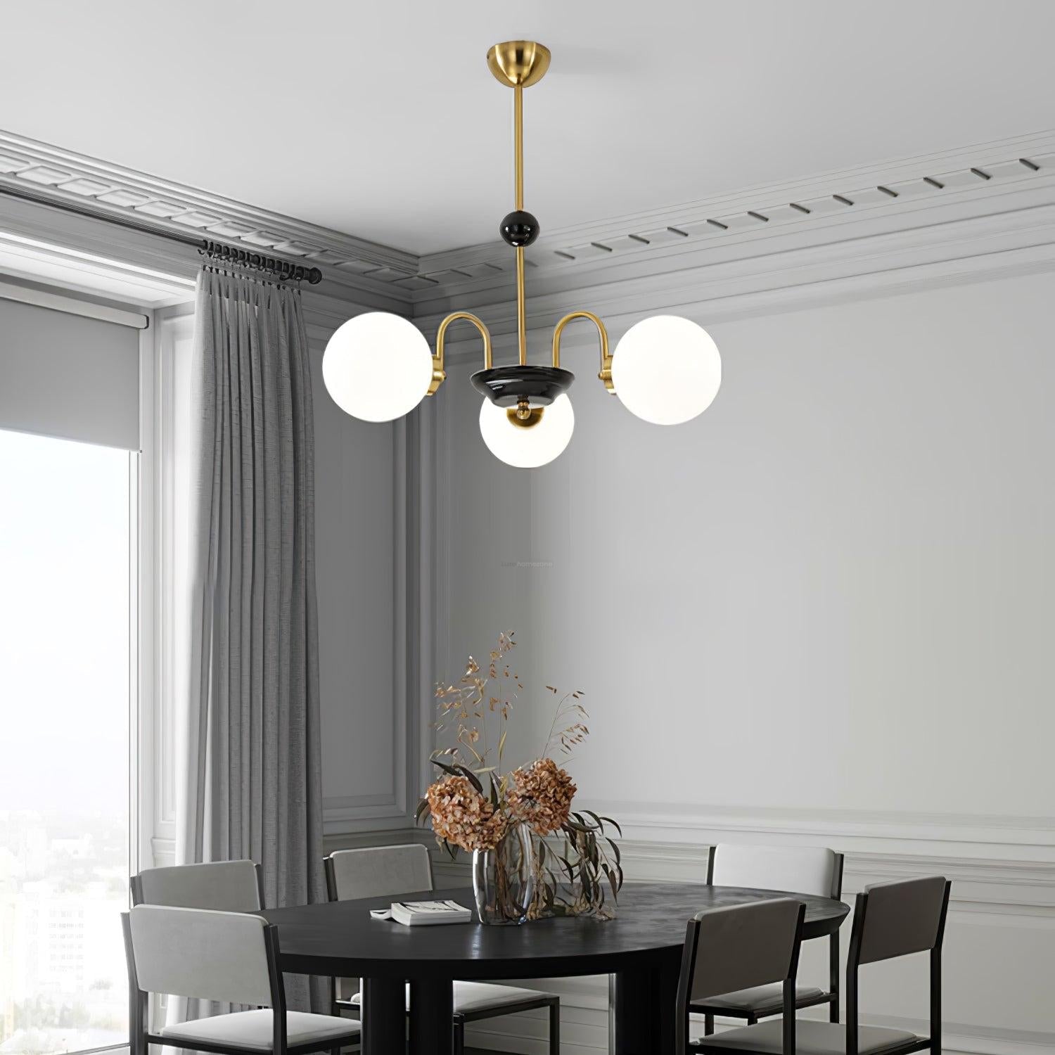 Yisu Glass Globe Chandelier with 3/4/5/6/8 heads - Bend, Marshmallow Chandelier, Optimized-1-Luxehomezone