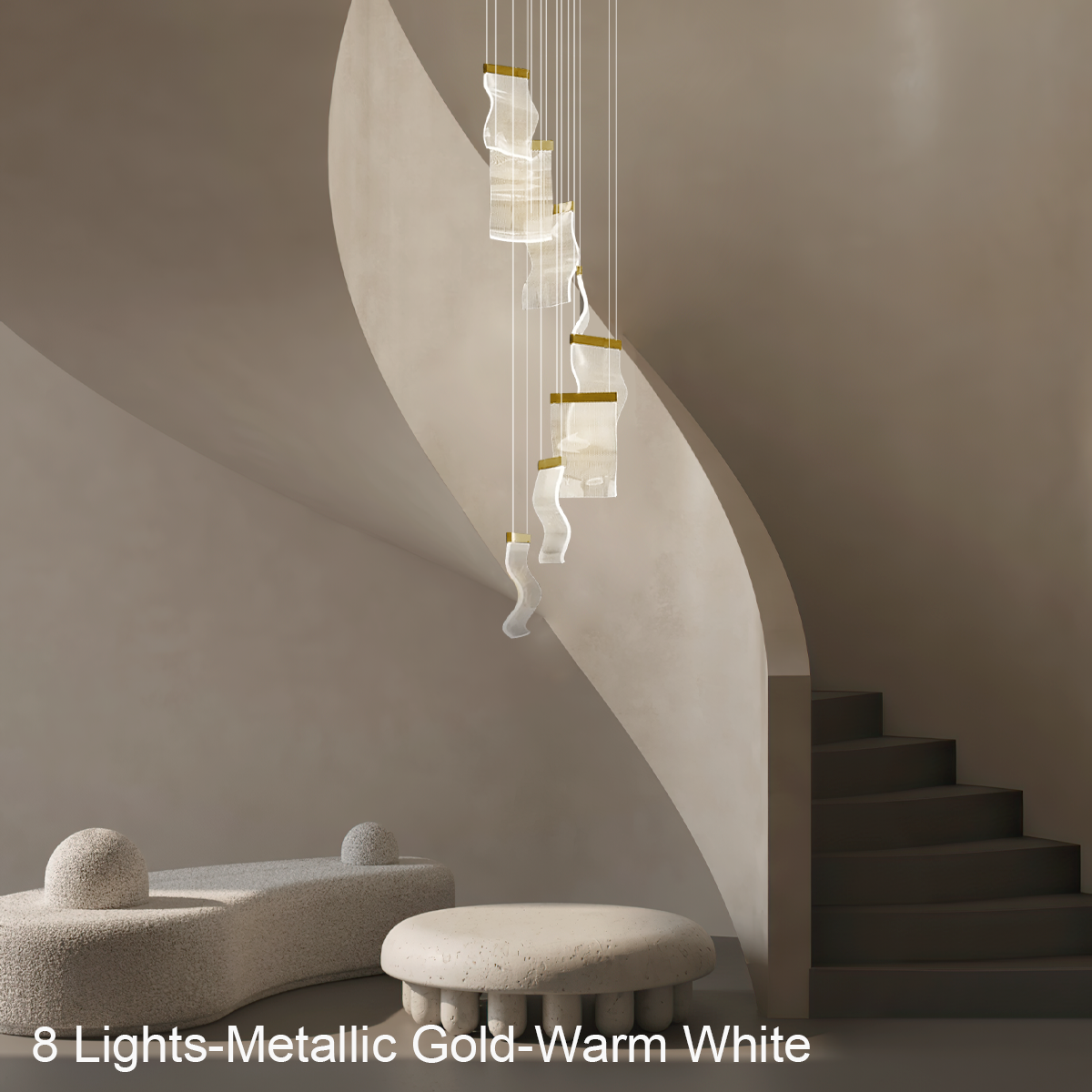 Helia Luxury Modern Staircase Chandelier - Helia-1-Luxehomezone